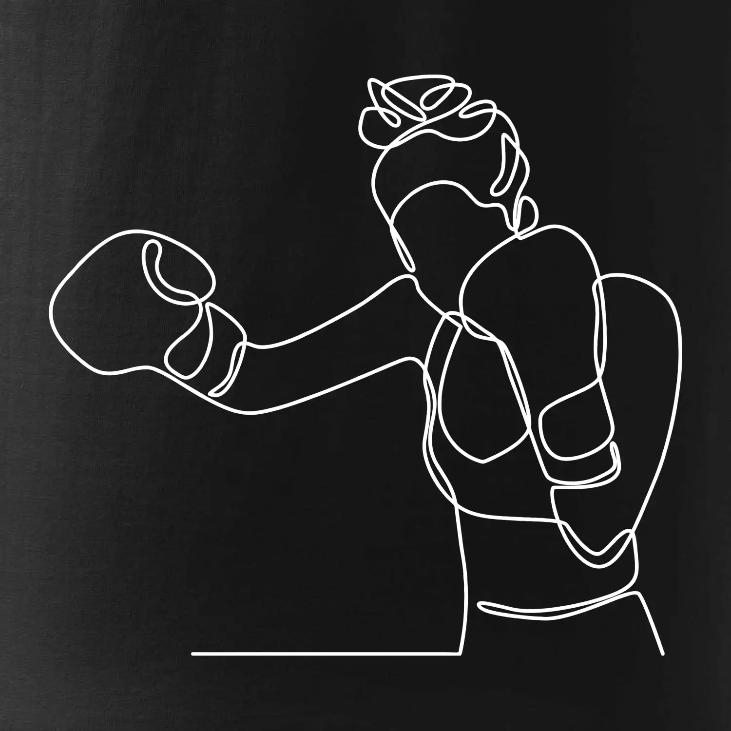 Žena boxerka jedním tahem