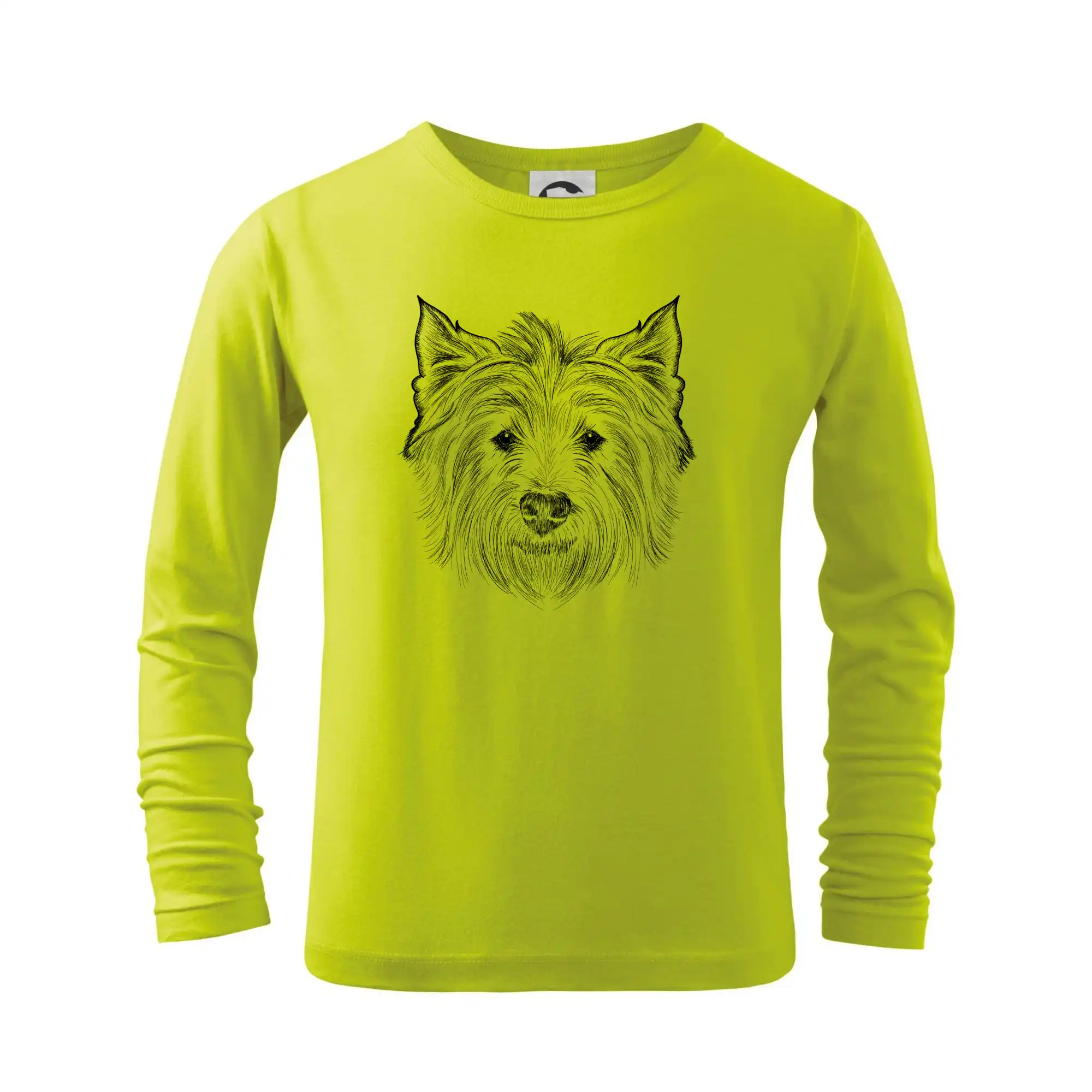 Ostatné psie plemená - Teriér kresba - Tričko detské Long Sleeve