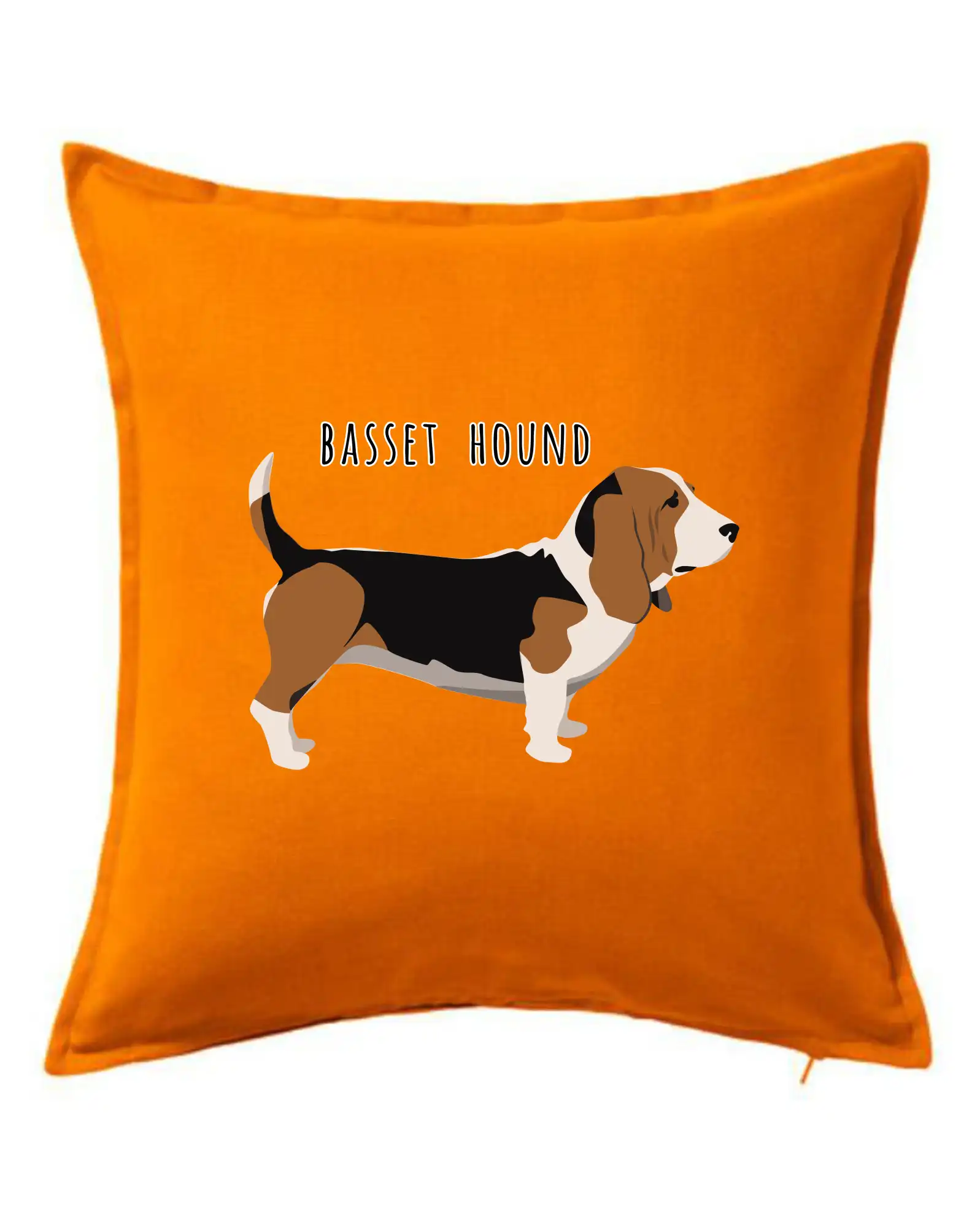 Baset na tričku - Basset hound pes s nápisom - Vankúš 50x50
