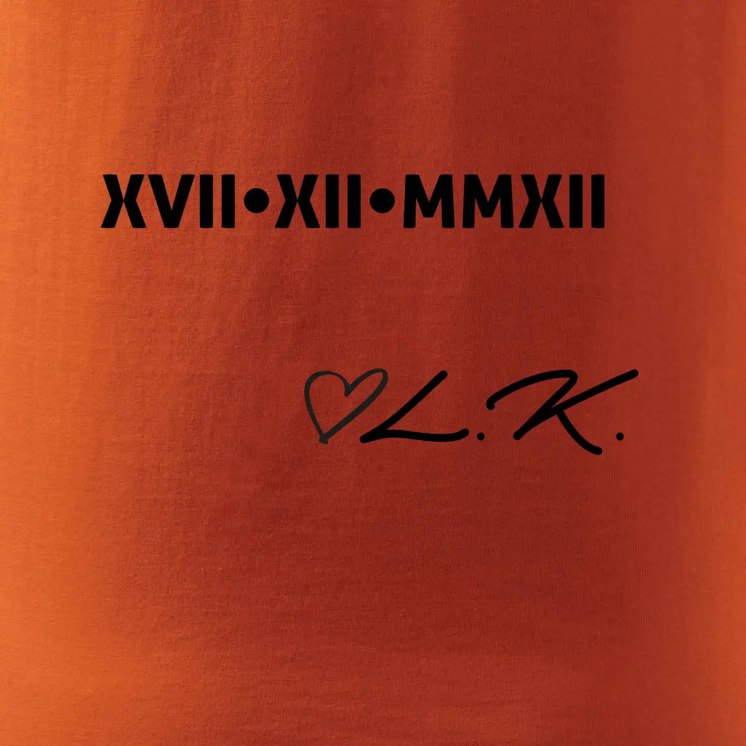 Datum výročí a iniciály