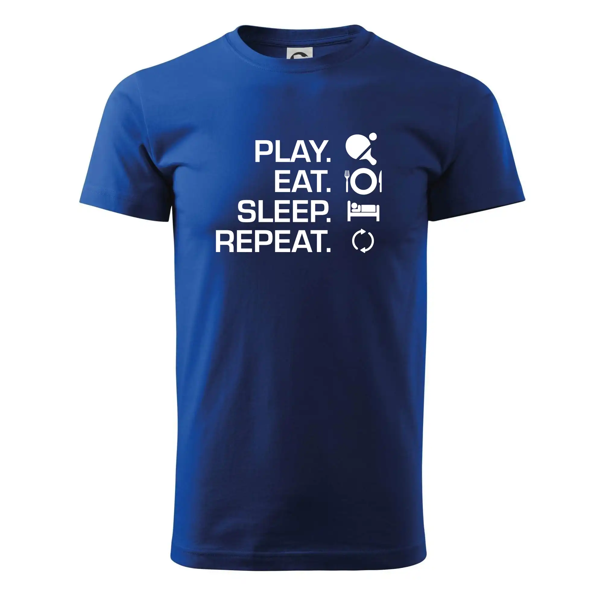 Vtipné tričká na stolný tenis - Stolný tenis - eat sleep - Pánske tričko nižšej gramáže