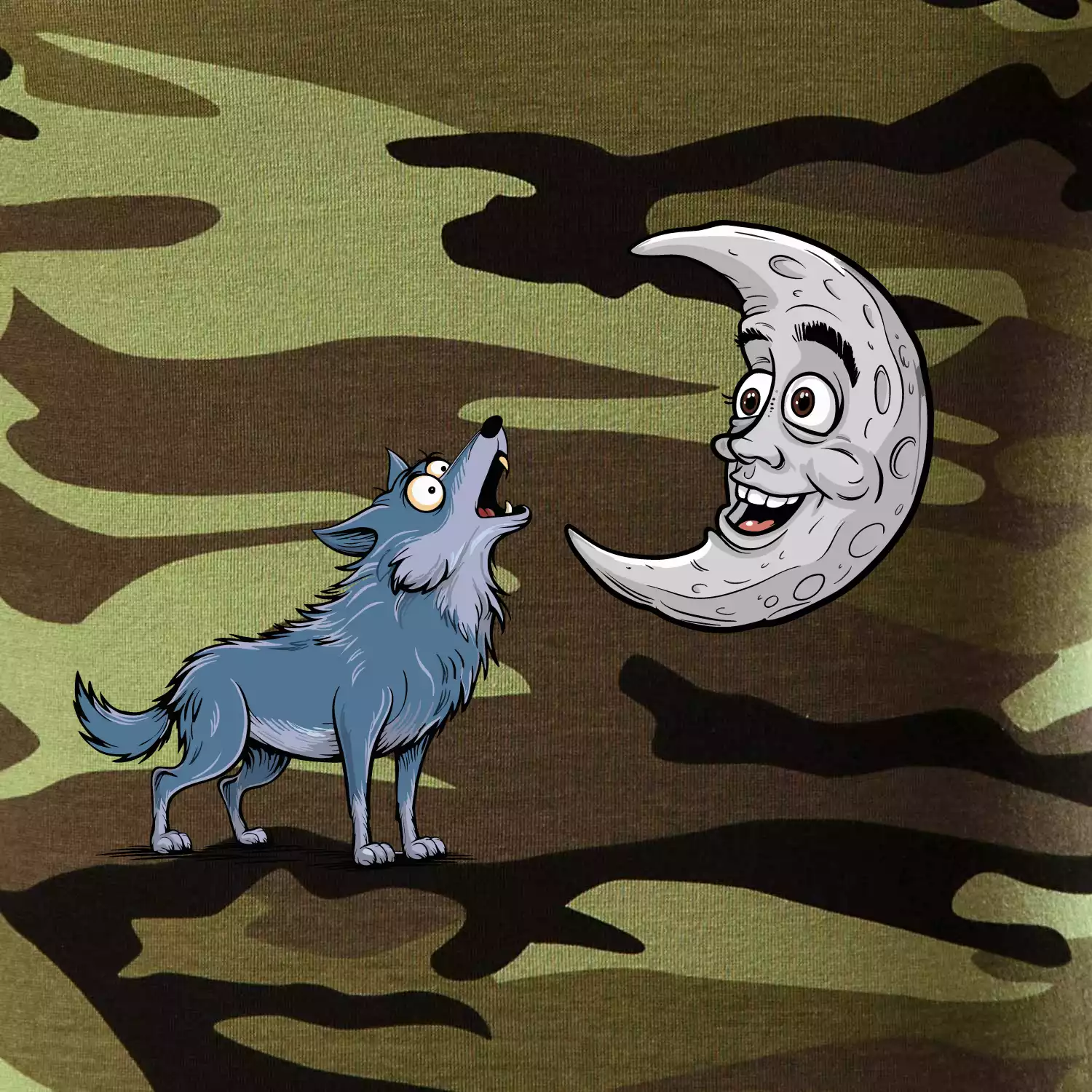 Parové triko - Vlk a měsíc