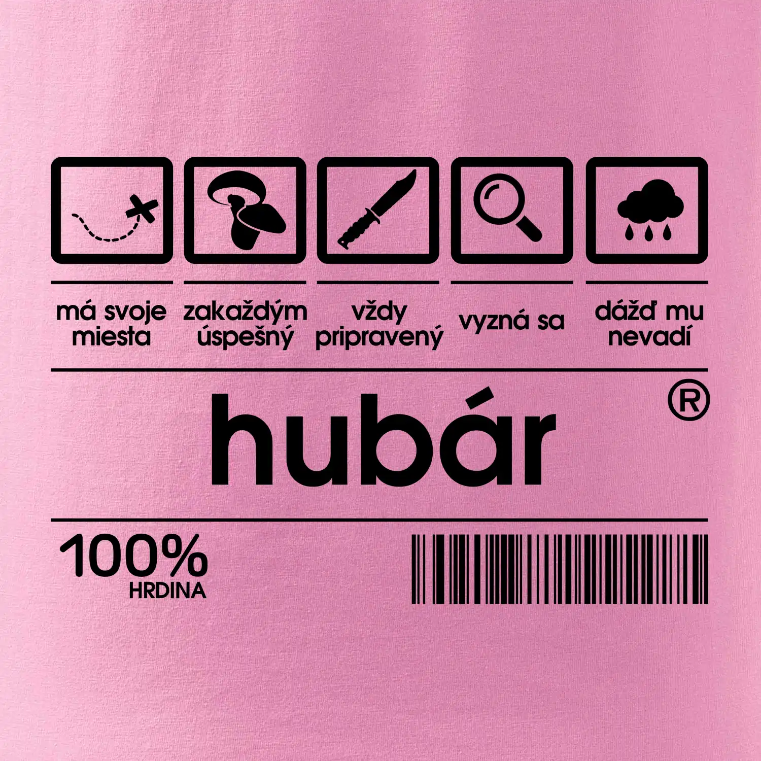 Čiarový kód - Hubár