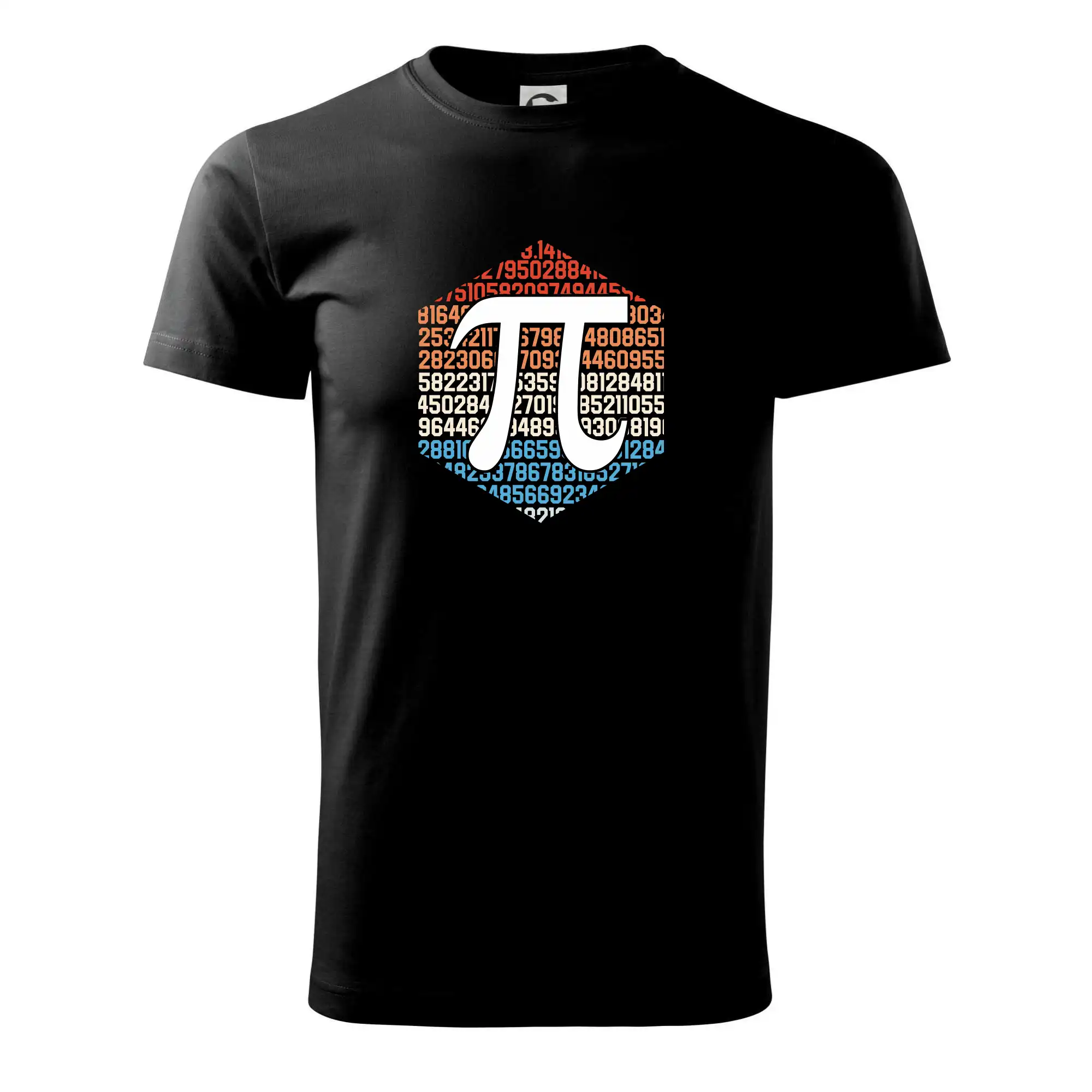 Vtipné tričká pre matematiky - Pí s farebným pozadím - Tričko extra veľké  (5-8XL)