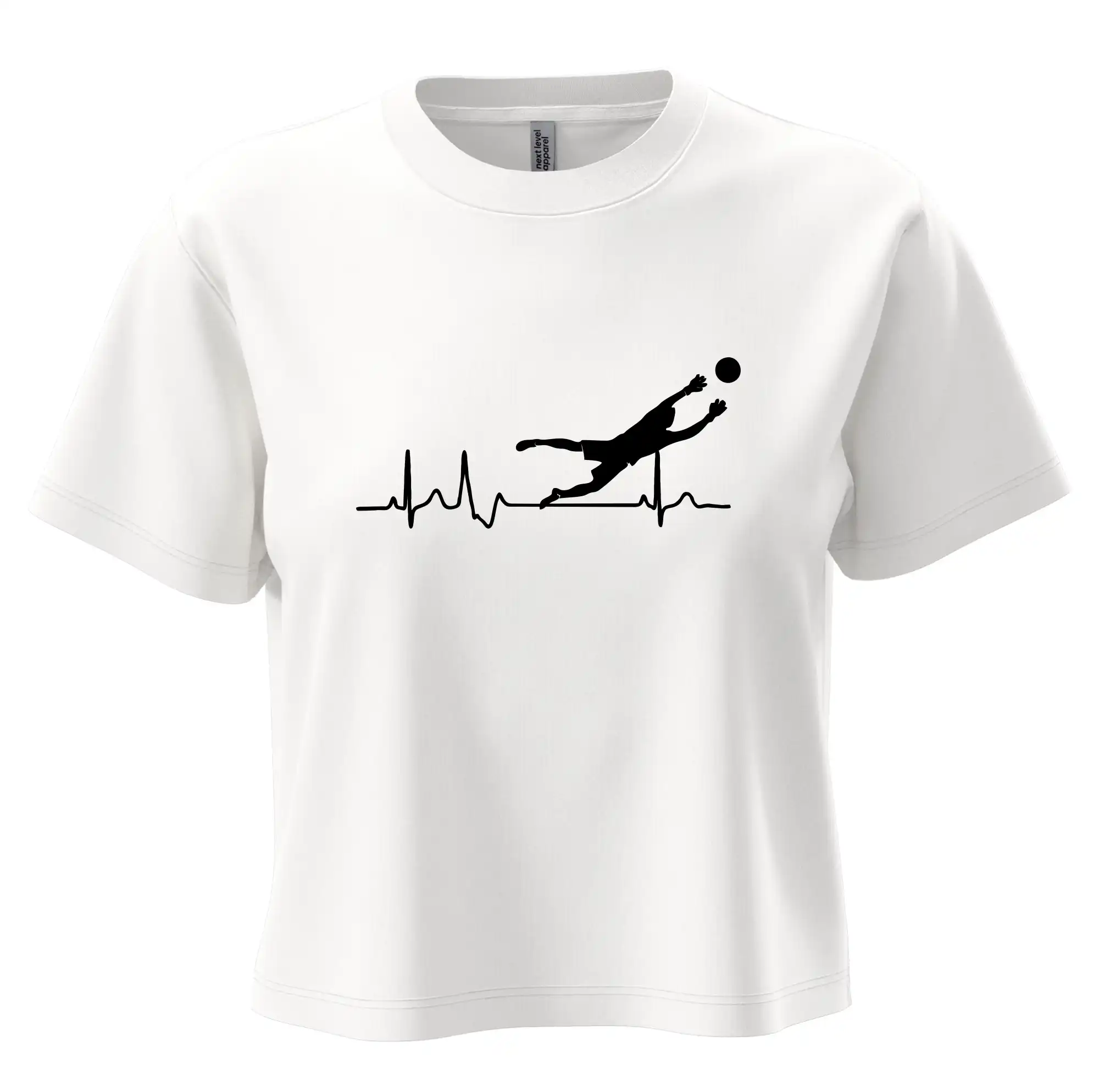 Tričká pre futbalistov - Ekg futbal brankár - Boxy cropped tričko OVERSIZE