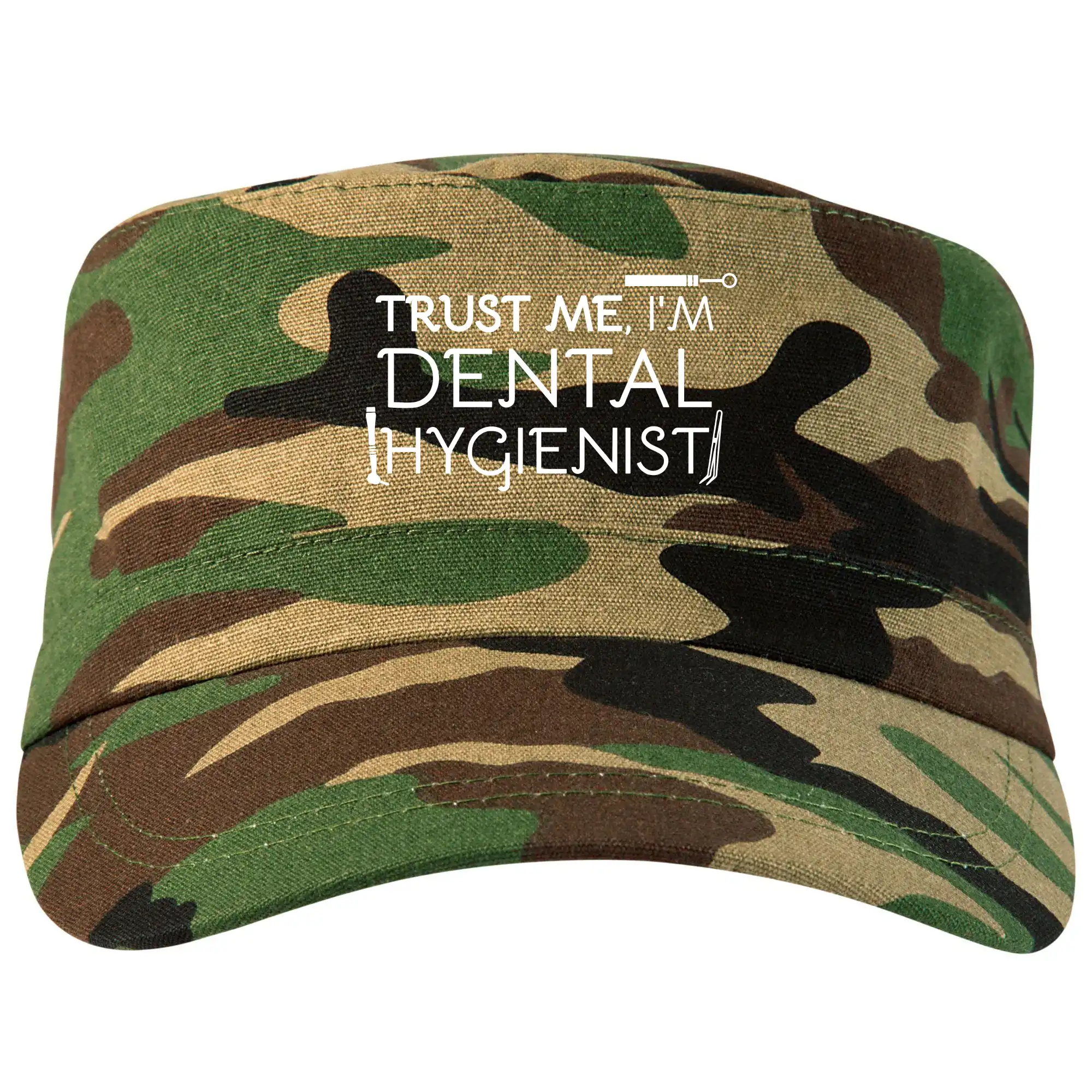 Tričká a mikiny pre zubárov - Trust me I'm dental hygienist - Šiltovka CAMO