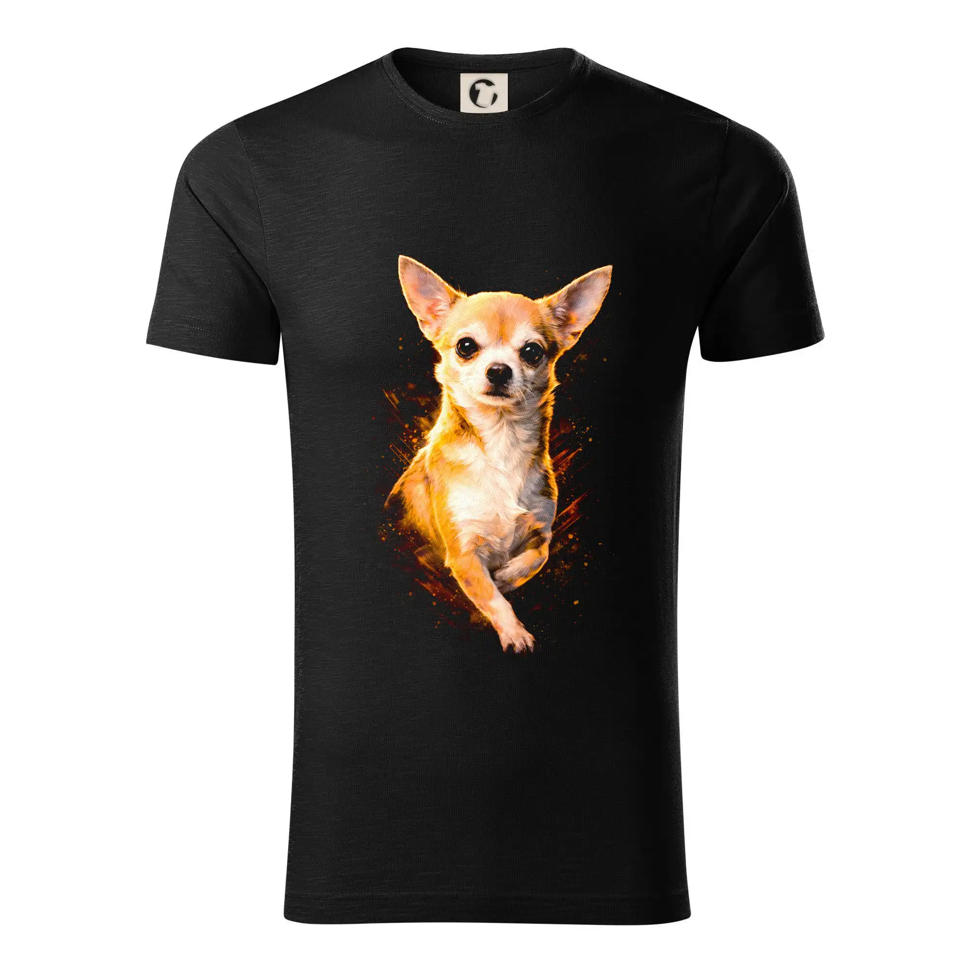 Čivava - Obrázok poltón Čivava hnedá - Tričko z organickej bavlny