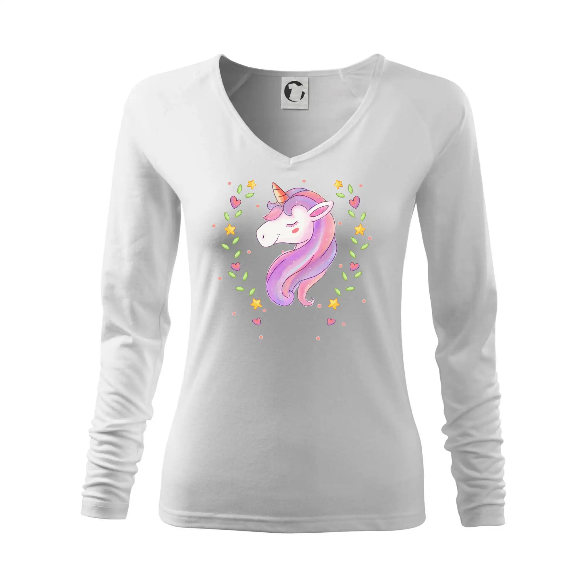 Tričká s jednorožcom - Jednorožec zaľúbený - Tričko dámske Elegance