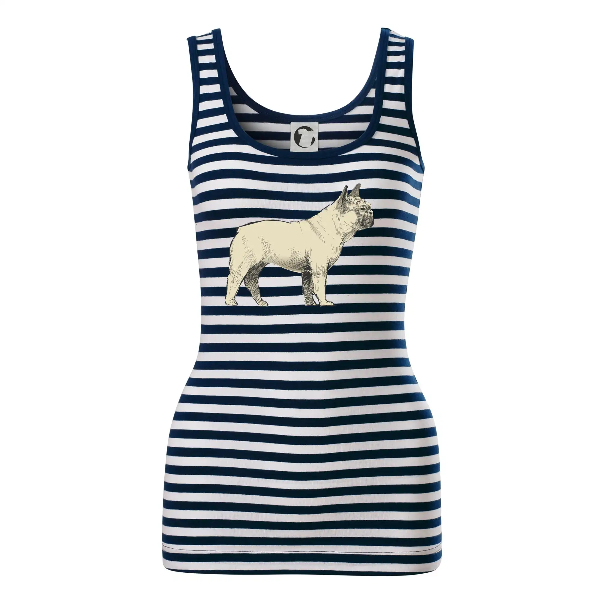 Ostatné psie plemená - Vintage French bulldog - Sailor tielko na vodu