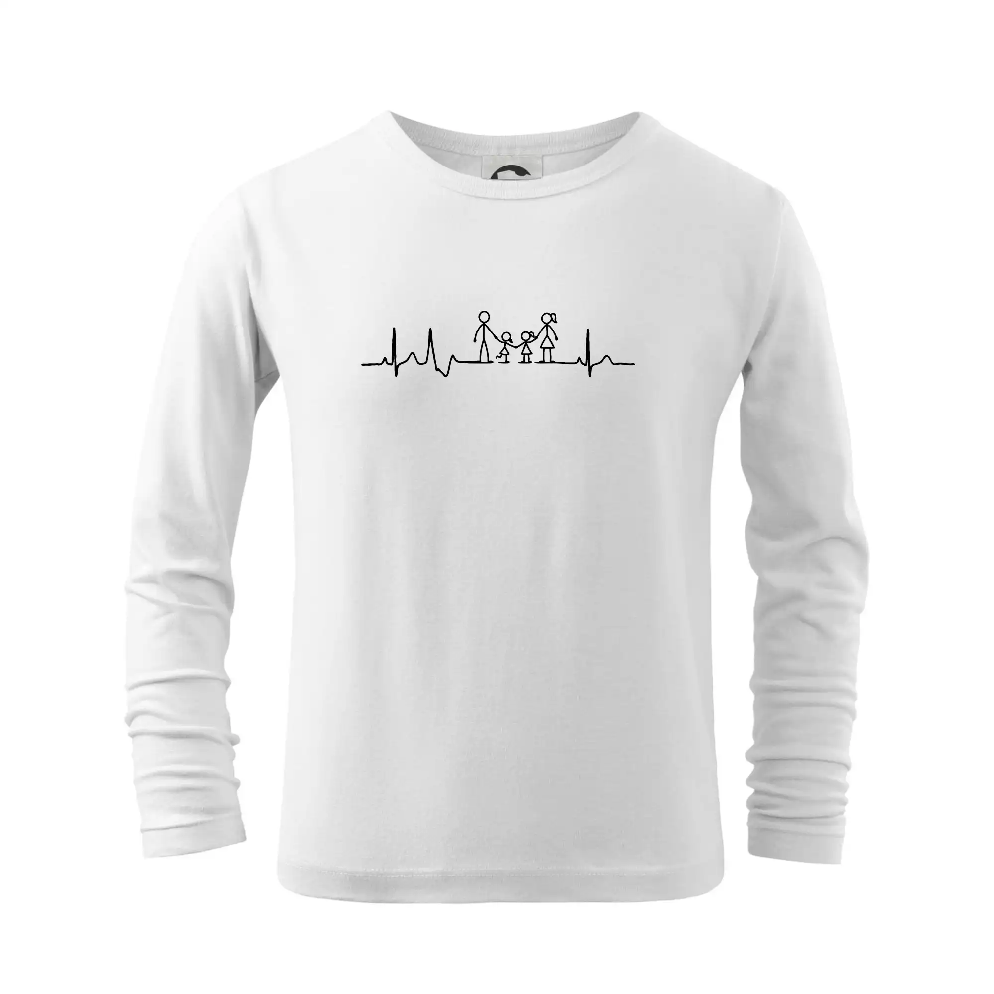 Tričká a mikiny pre mamičky - EKG rodina a dve dievčatá - Tričko detské Long Sleeve