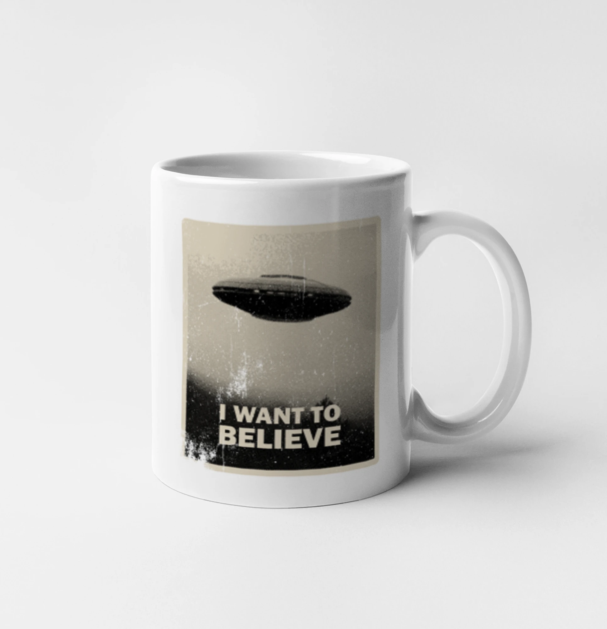 Vesmirne tričká - Poster I Want to Believe - Hrnček 