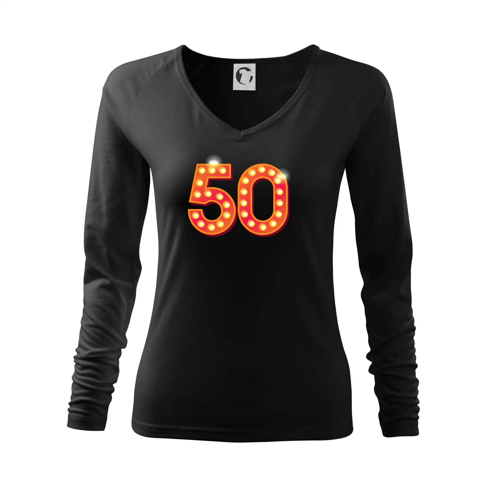 Trička k 50. narodeninám - Čísla žiarovky 50 - Tričko dámske Elegance