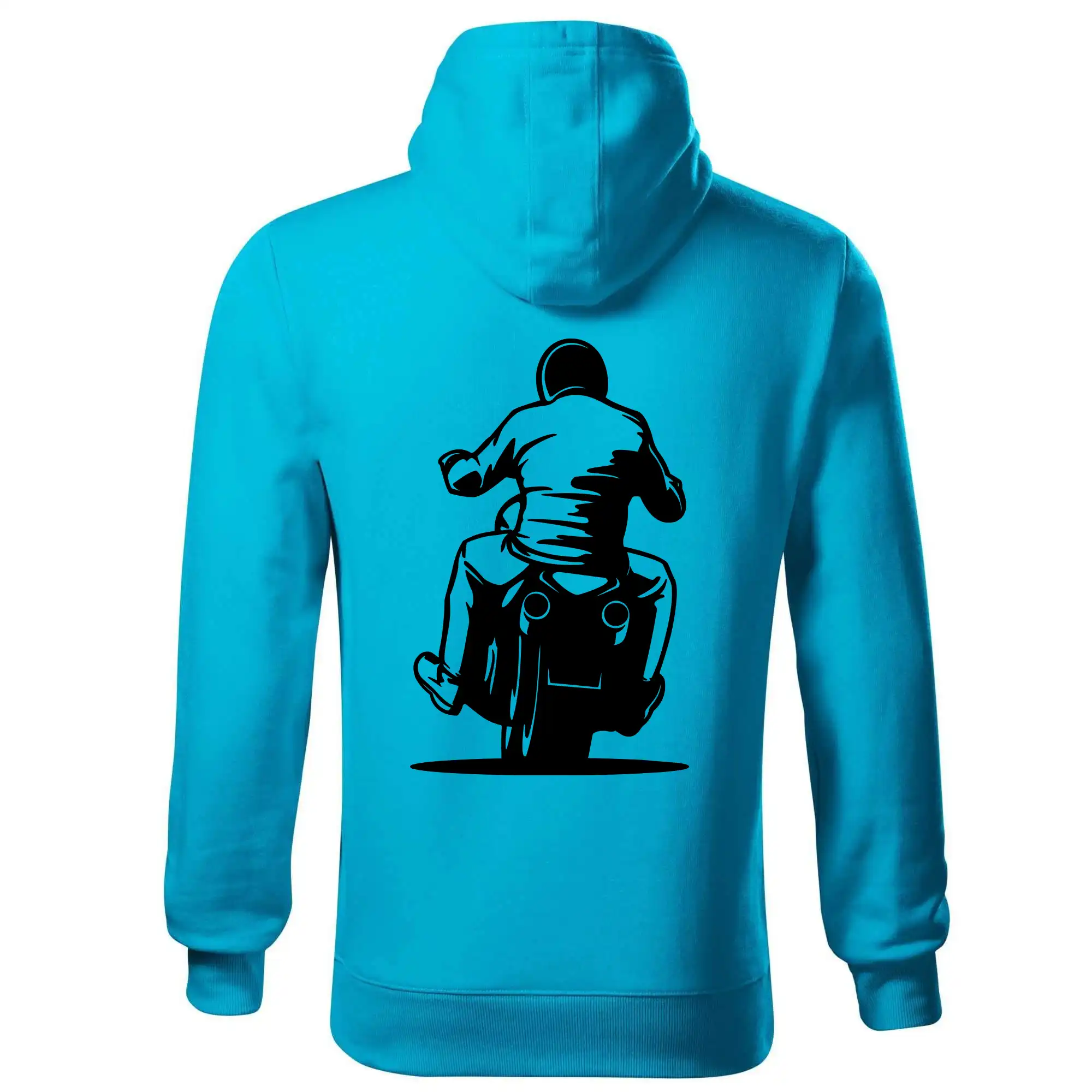 Motorkář na zádech - chopper