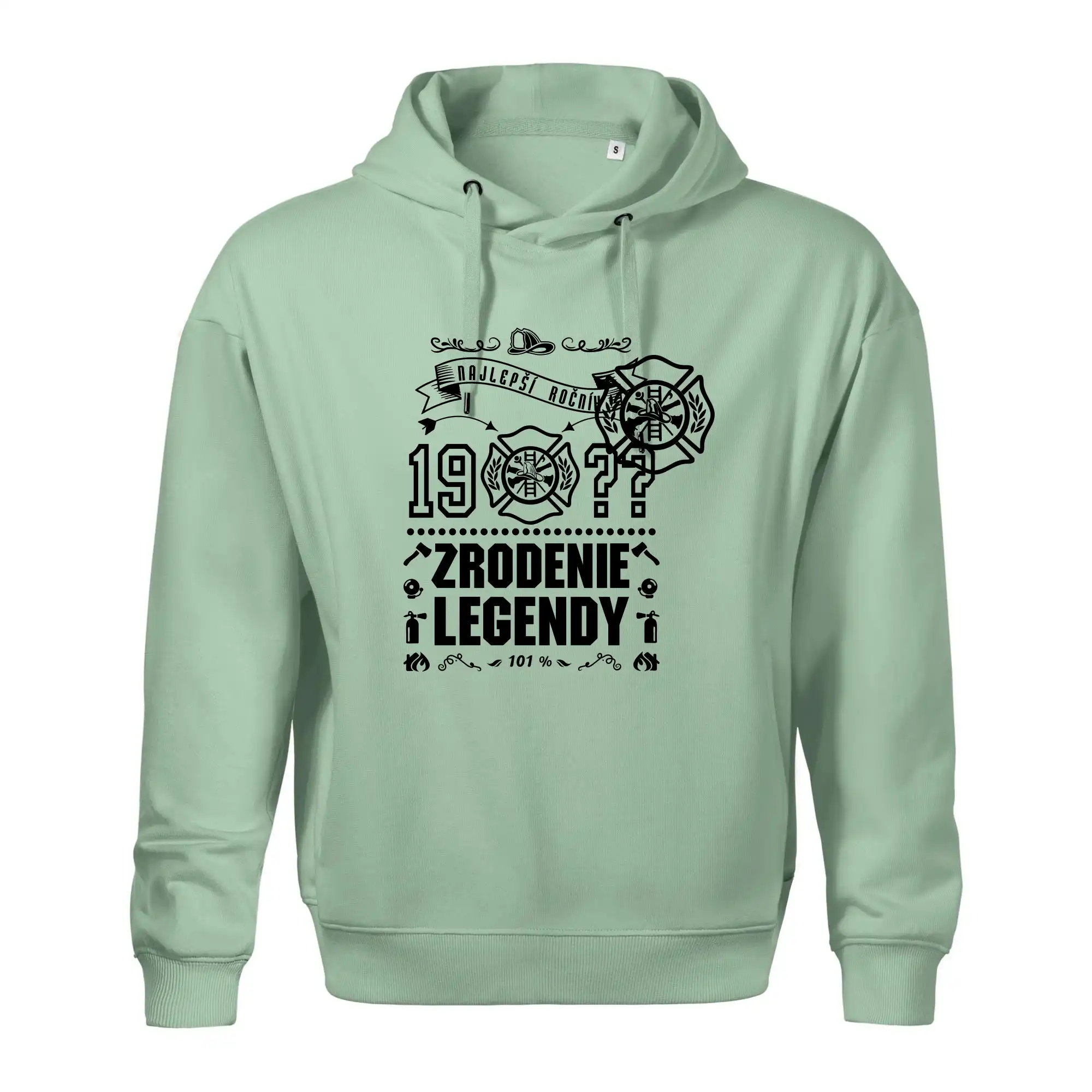 Trička Zrodenie legendy - Zrodenie legendy - pre hasičov - Oversized mikina pánska Moon - kratšia + širšia