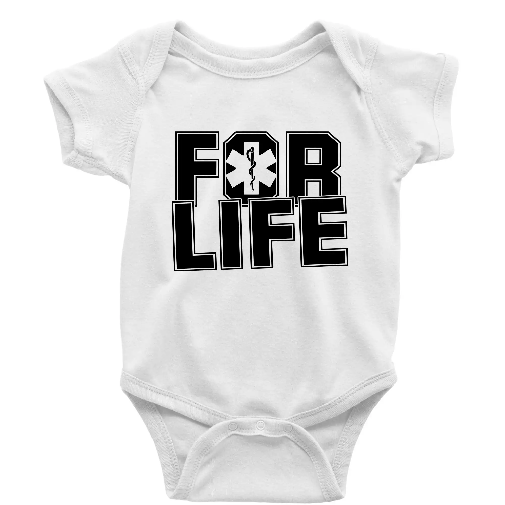 Tričká a mikiny pre záchranárov a lekárov - Kvalitné oblečenie pre zdravotníkov - For Life - Body dojčenské s krátkym rukávom