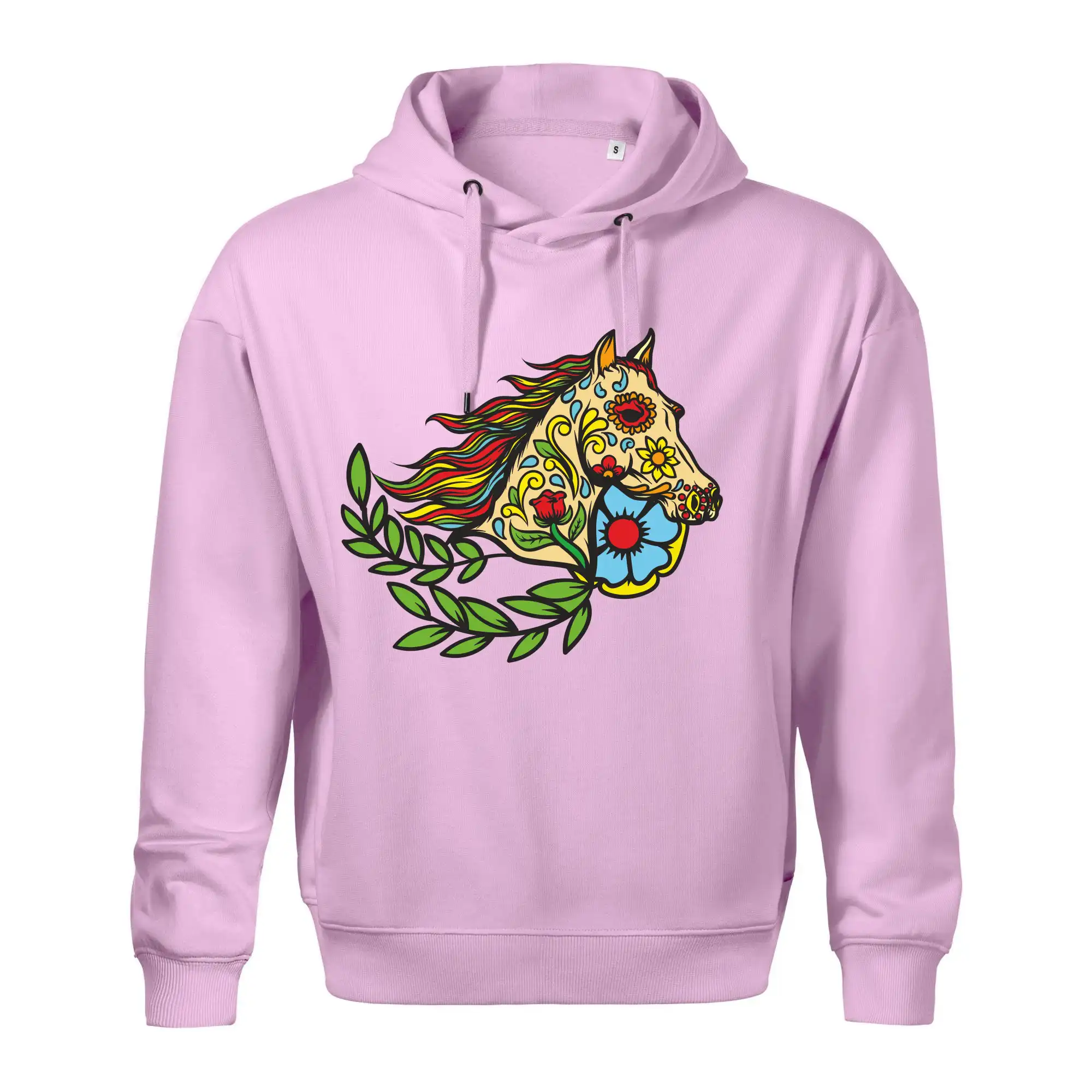 Kůň barevný s listy