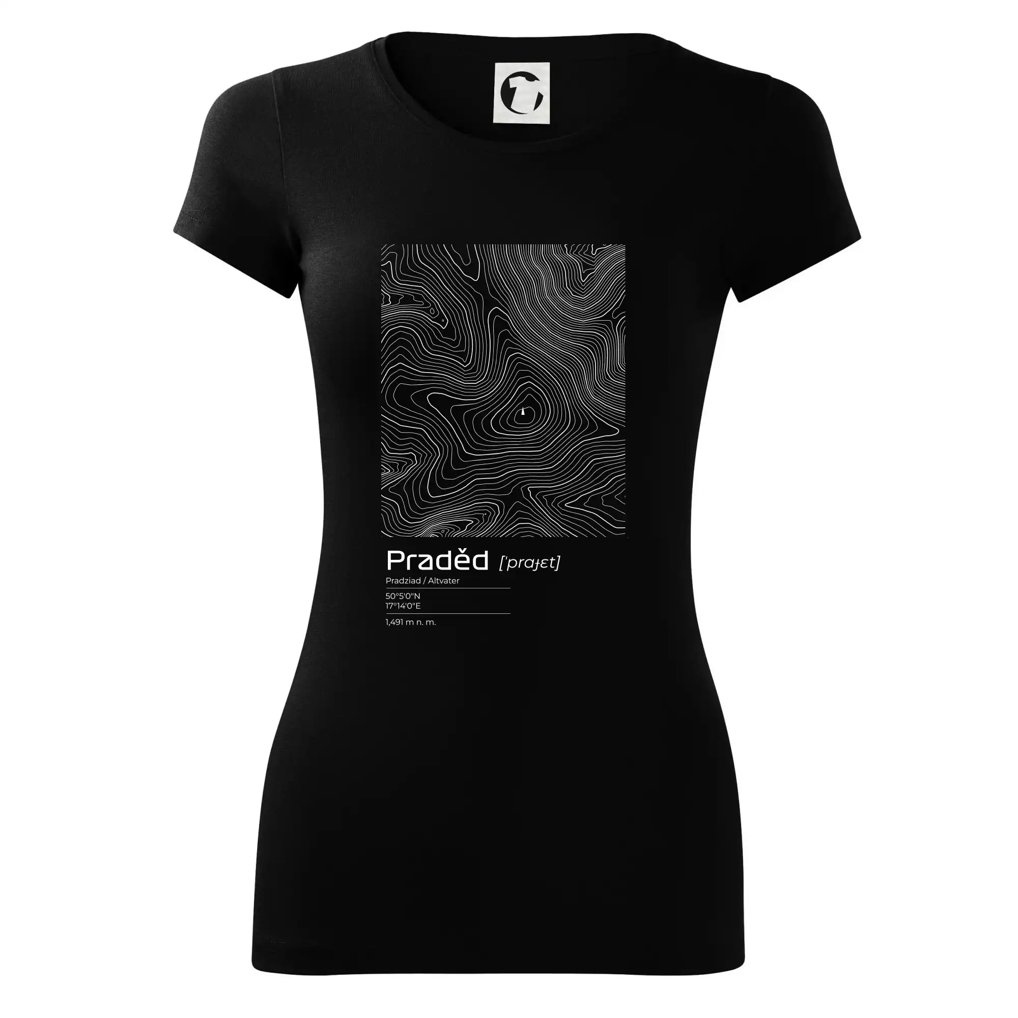 Praděd - vrstevnice v obdélníku