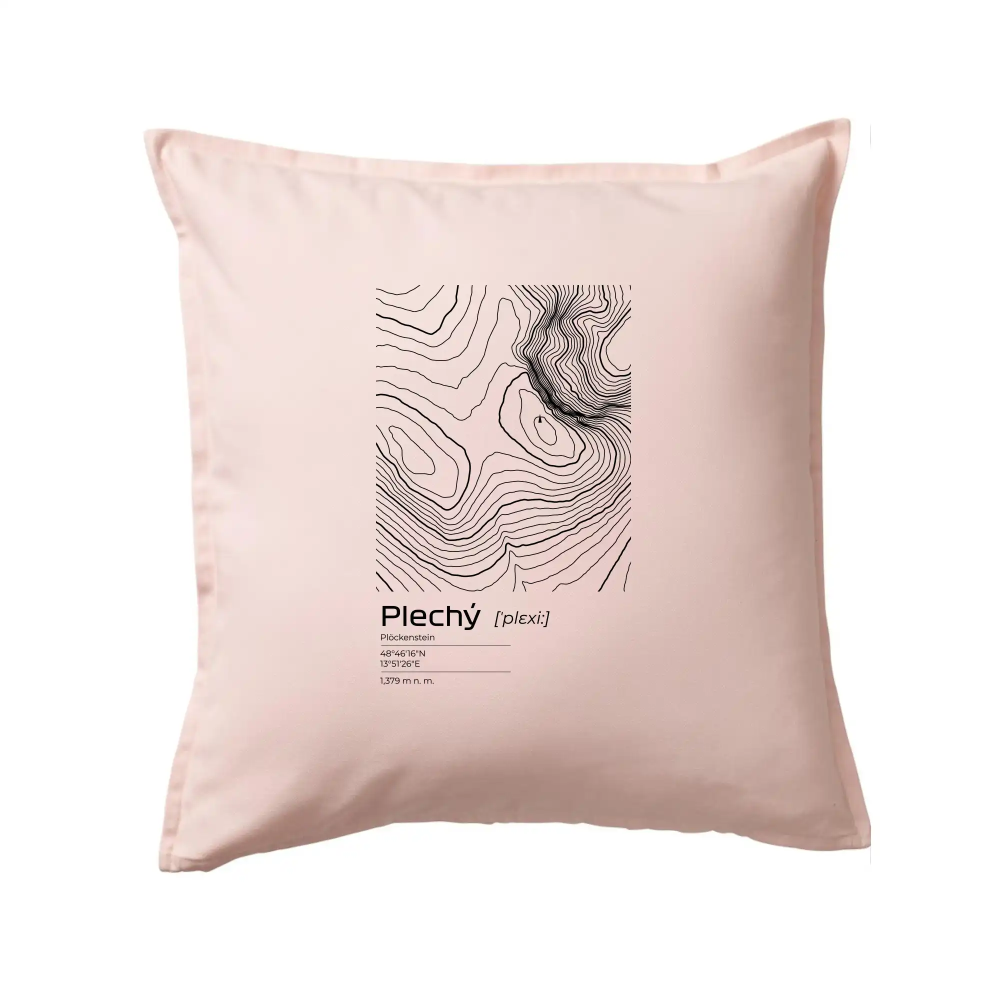 Plechý - vrstevnice v obdélníku