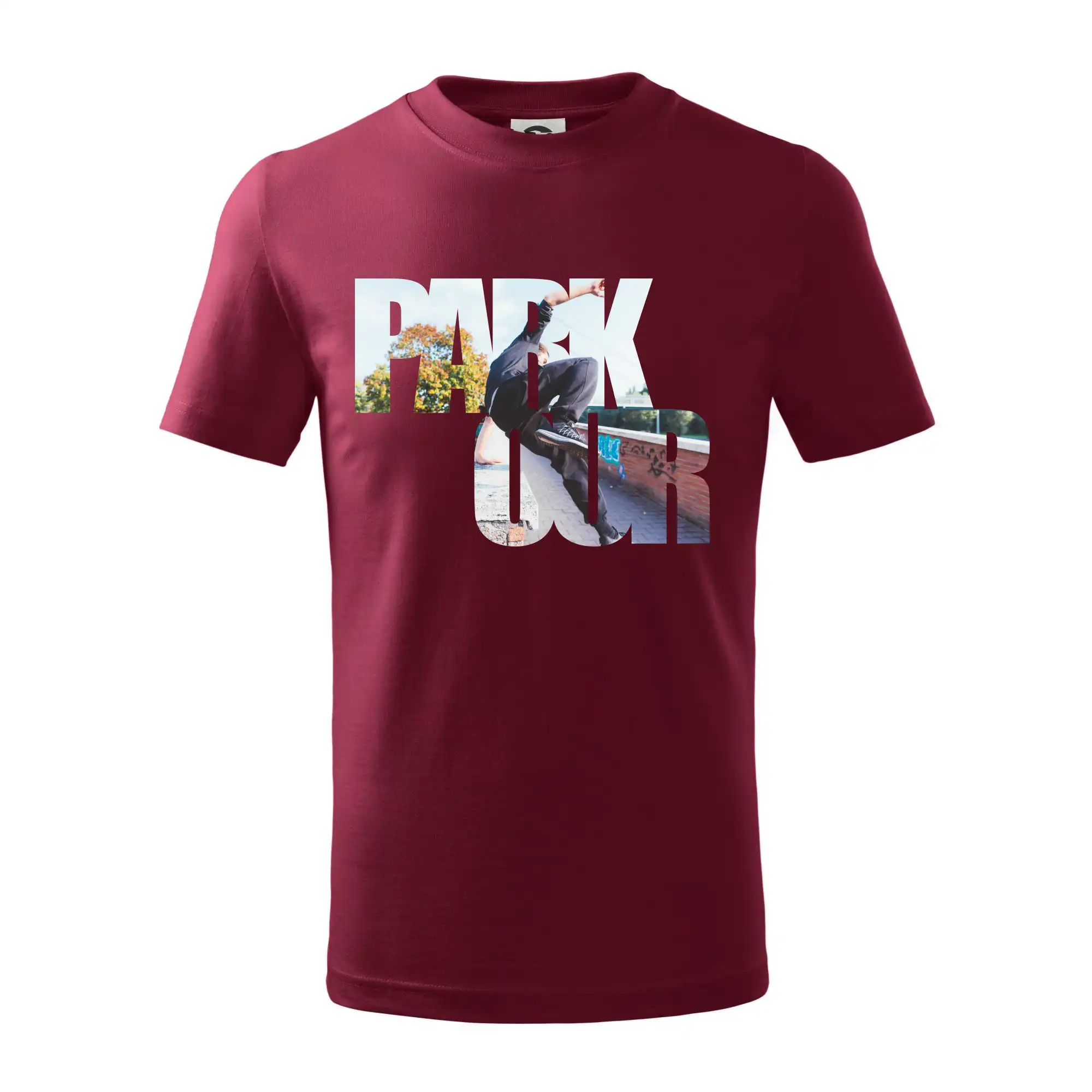 Ostatné športy - Parkour nápis v meste - Tričko detské bavlnené