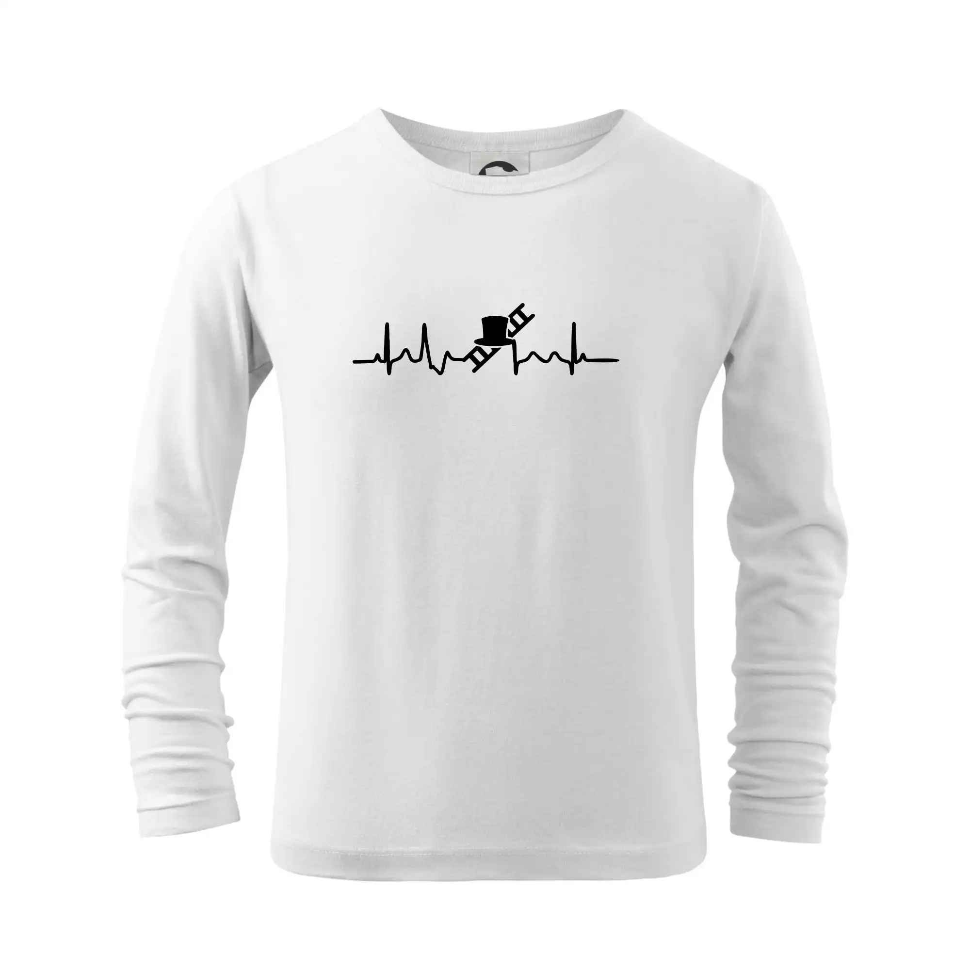 Vtipné tričká do práce - EKG kominár - Tričko detské Long Sleeve