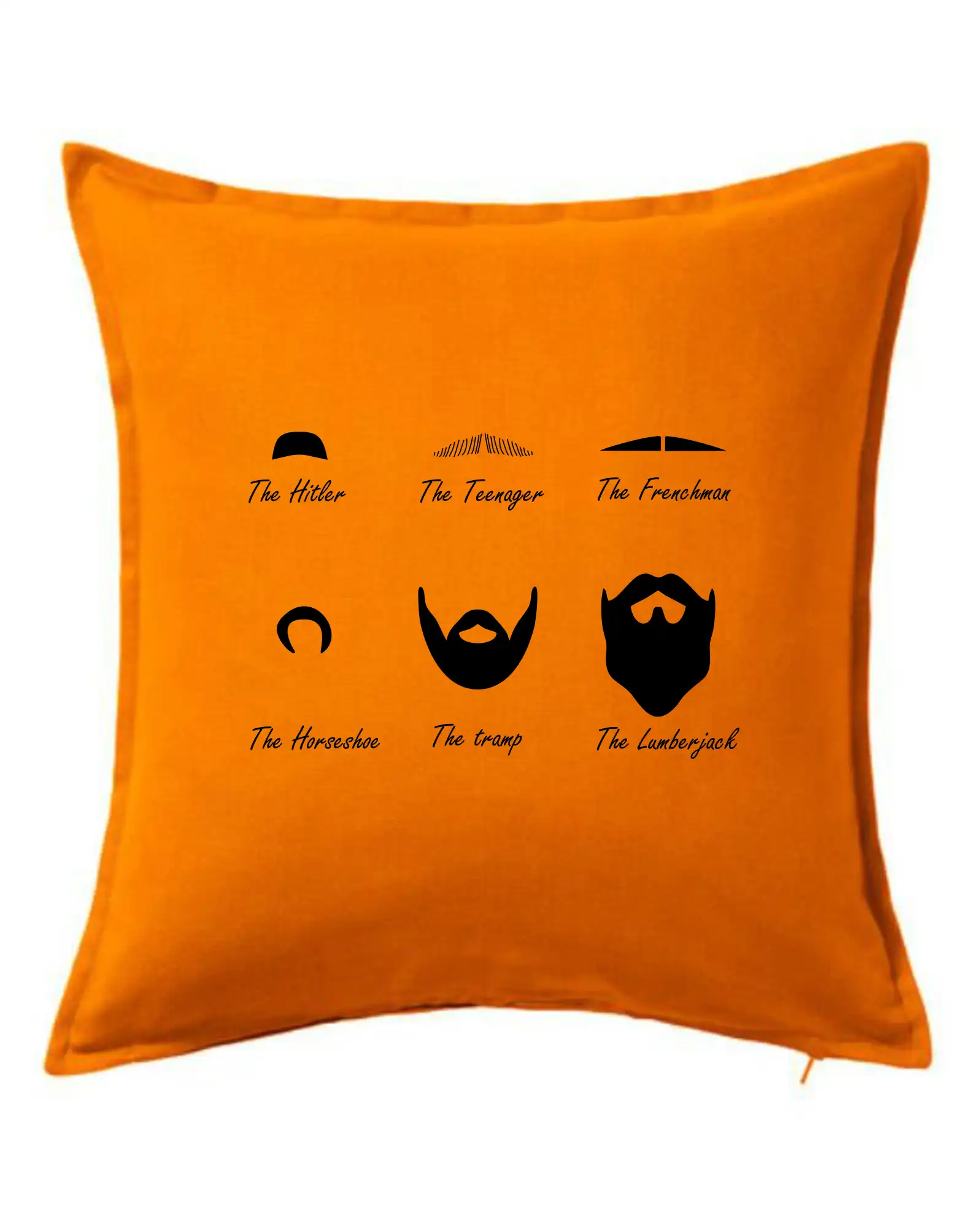 Tričká s fúzikmi - Mustache types of mustache - Vankúš 50x50