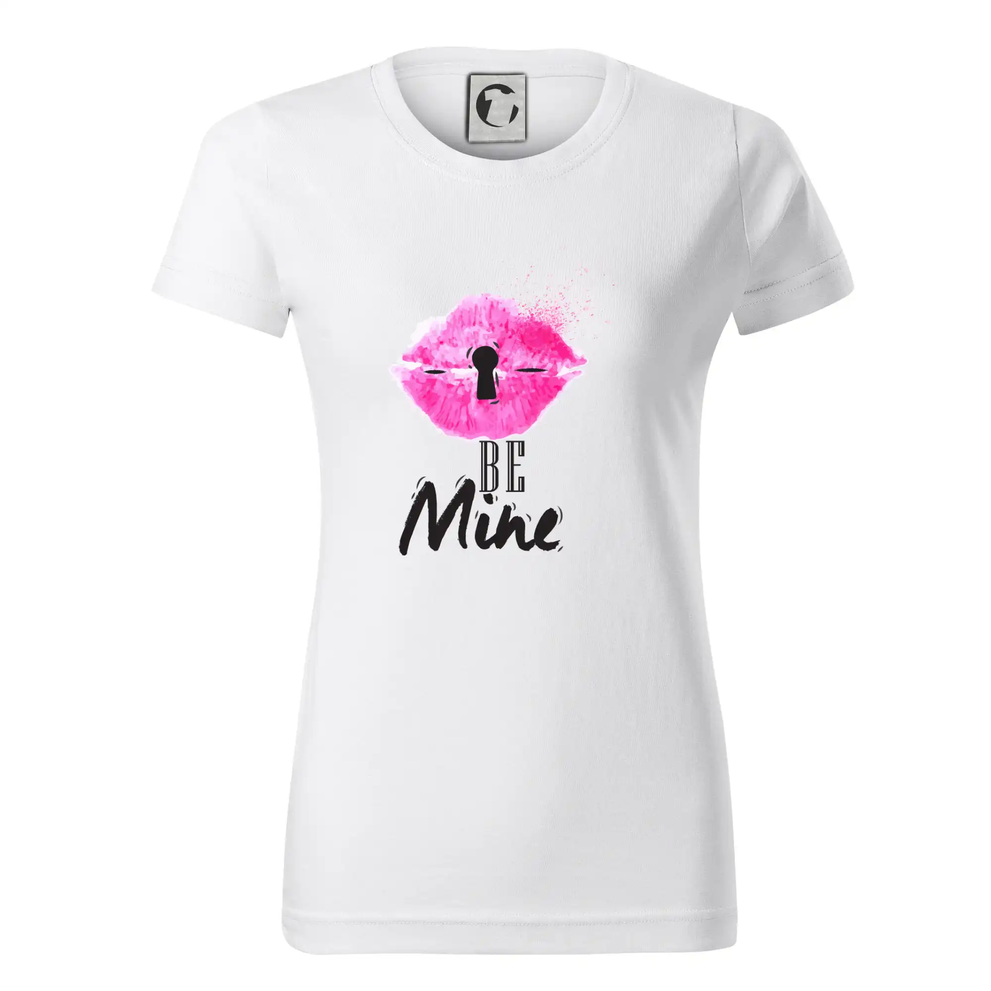 Tričká pre zamilovaných - Kiss be mine - Dámske tričko basic - ľahko voľnejšie a dlhšie