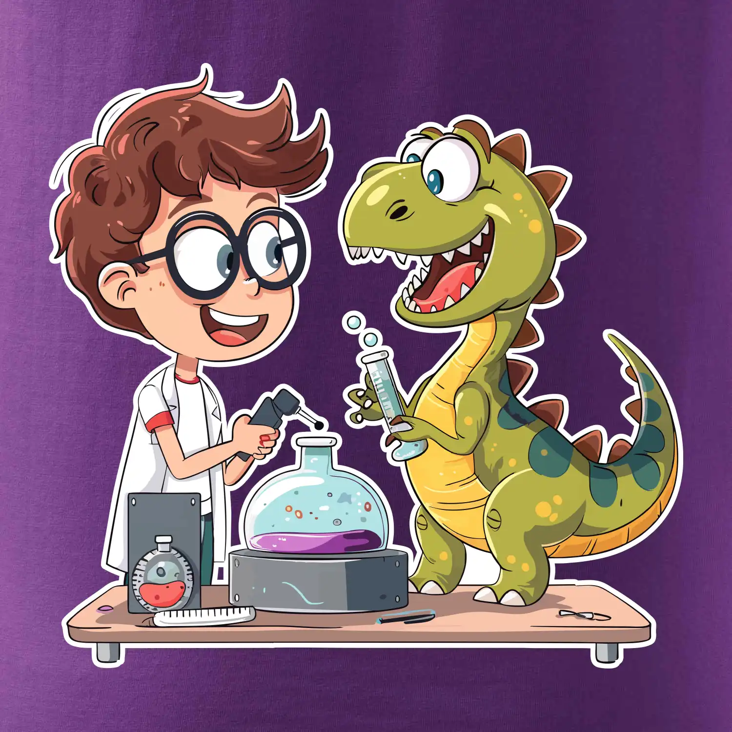 Chemik a dinosaurus - kluk / holka