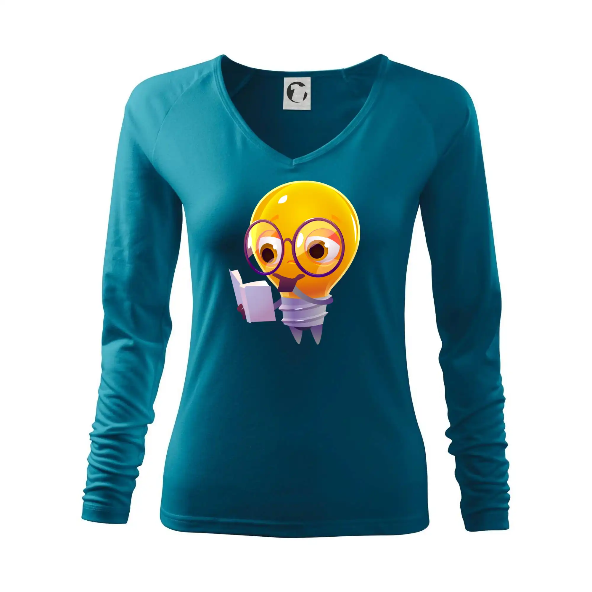 Žárovka přemýšlí nad knihou