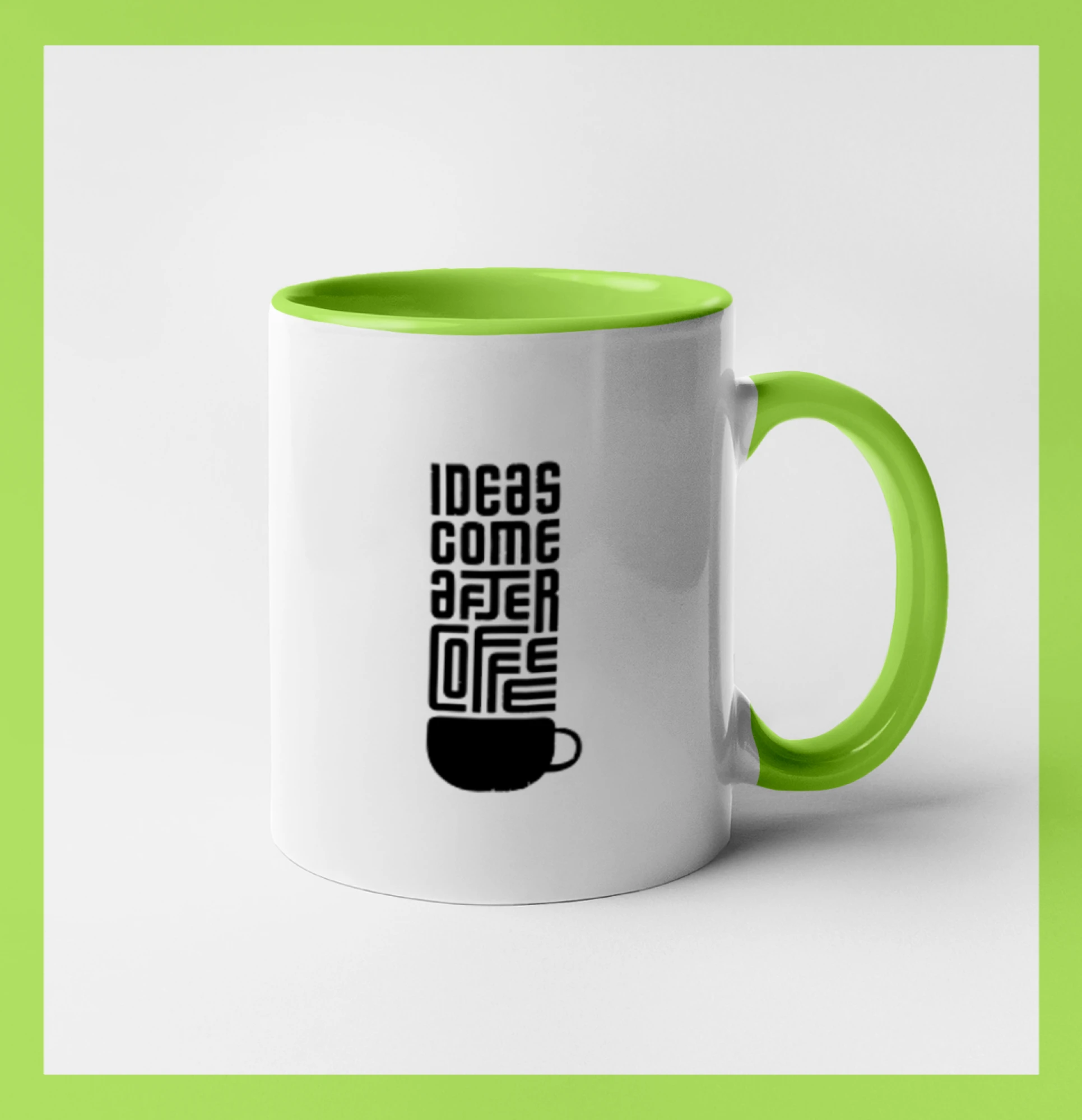 Ideas come after coffee