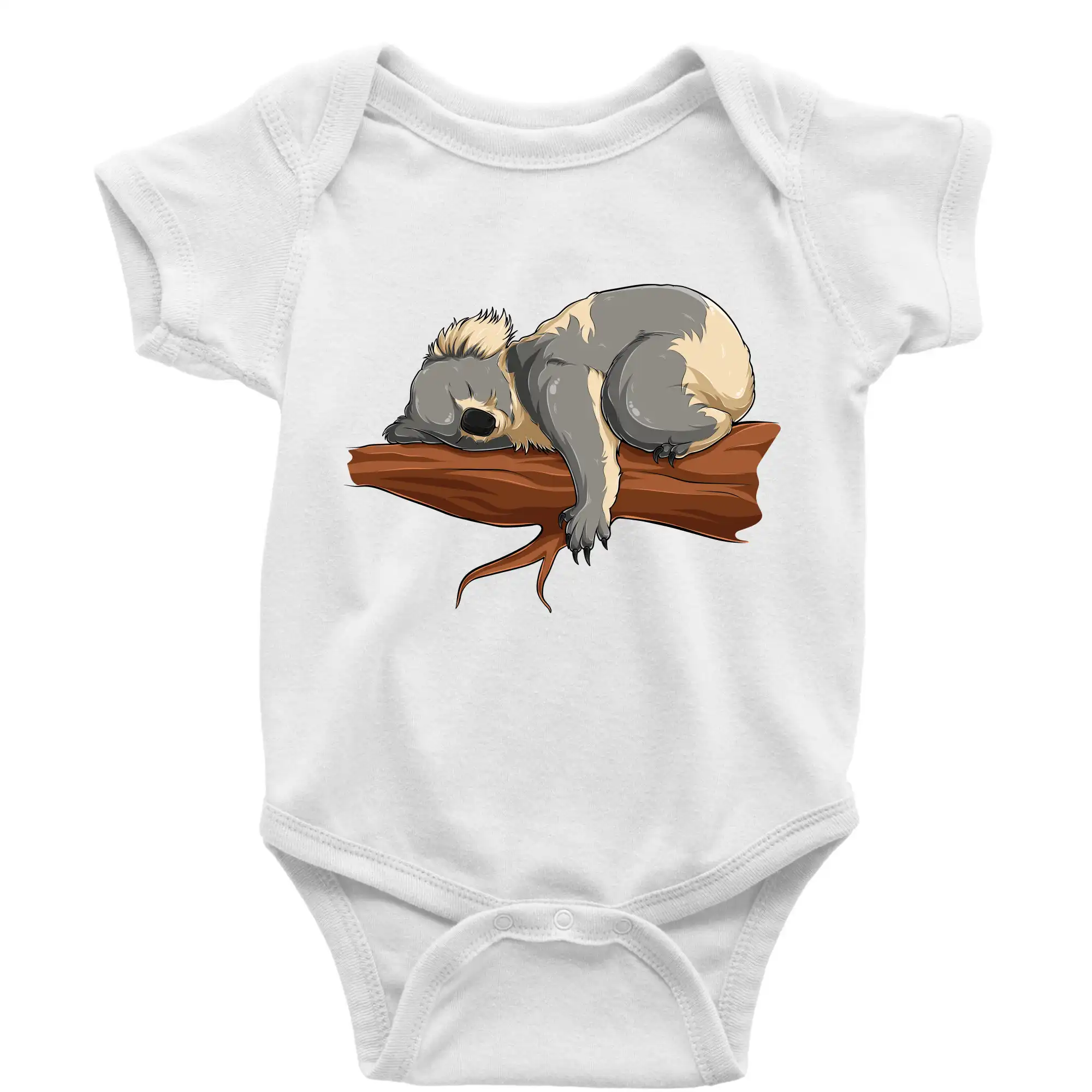 Tričká so zvieratami - Koala na vetve - Body dojčenské s krátkym rukávom