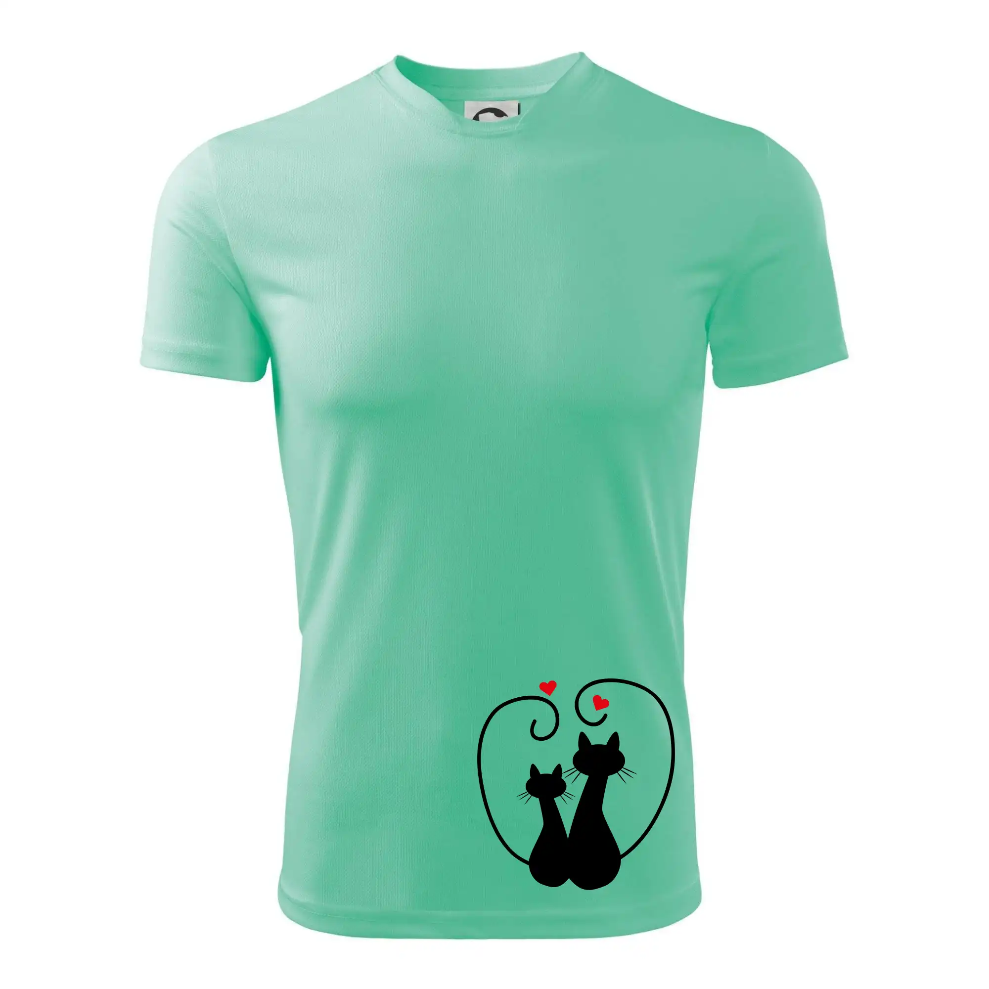 Vtipná tričká s mačkou - Mačky - Zamilovaný pár - Pánske tričko Fantasy športové