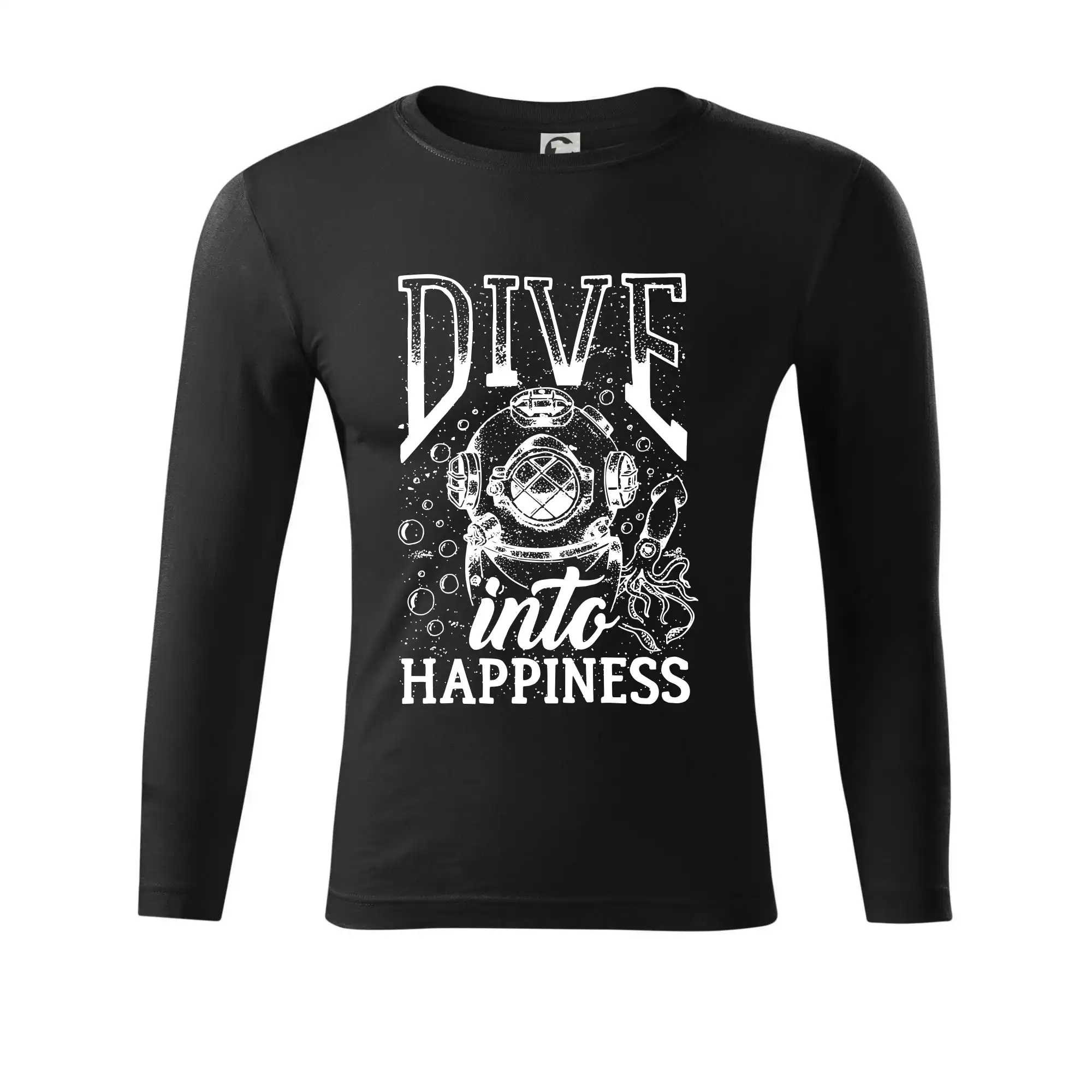 Potápačské tričká - Dive into happinness - Tričko Progress s dlhým rukávom