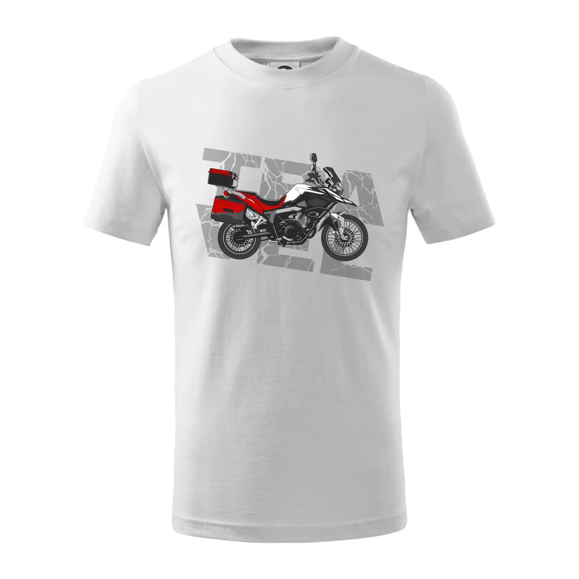 Tričká a mikiny s potlačou motoriek – pre pravých motorkárov - Cestovná enduro červená - Tričko detské bavlnené