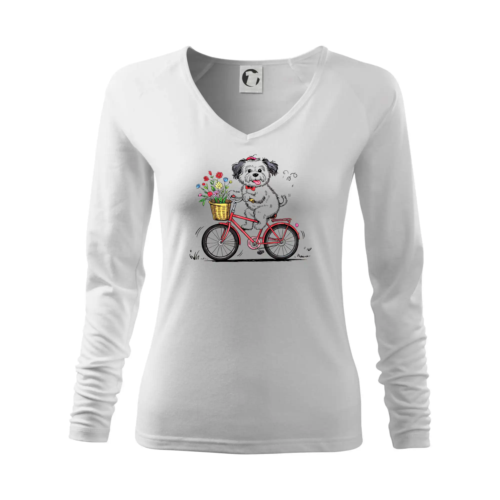 Ostatné psie plemená - Havanský psík na bicykli - Tričko dámske Elegance