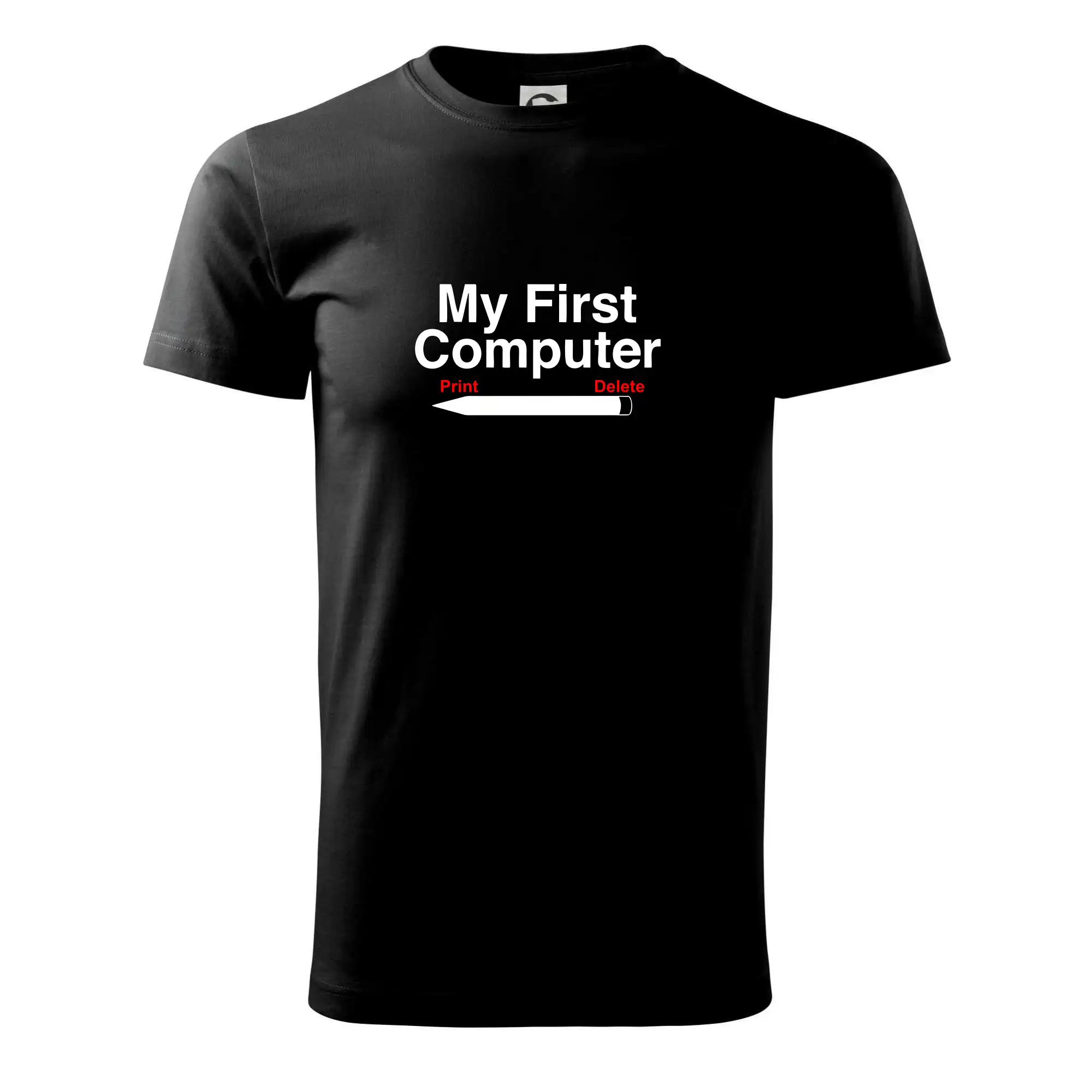 Tričká pre ajťákov - My First Computer - Tričko extra veľké  (5-8XL)