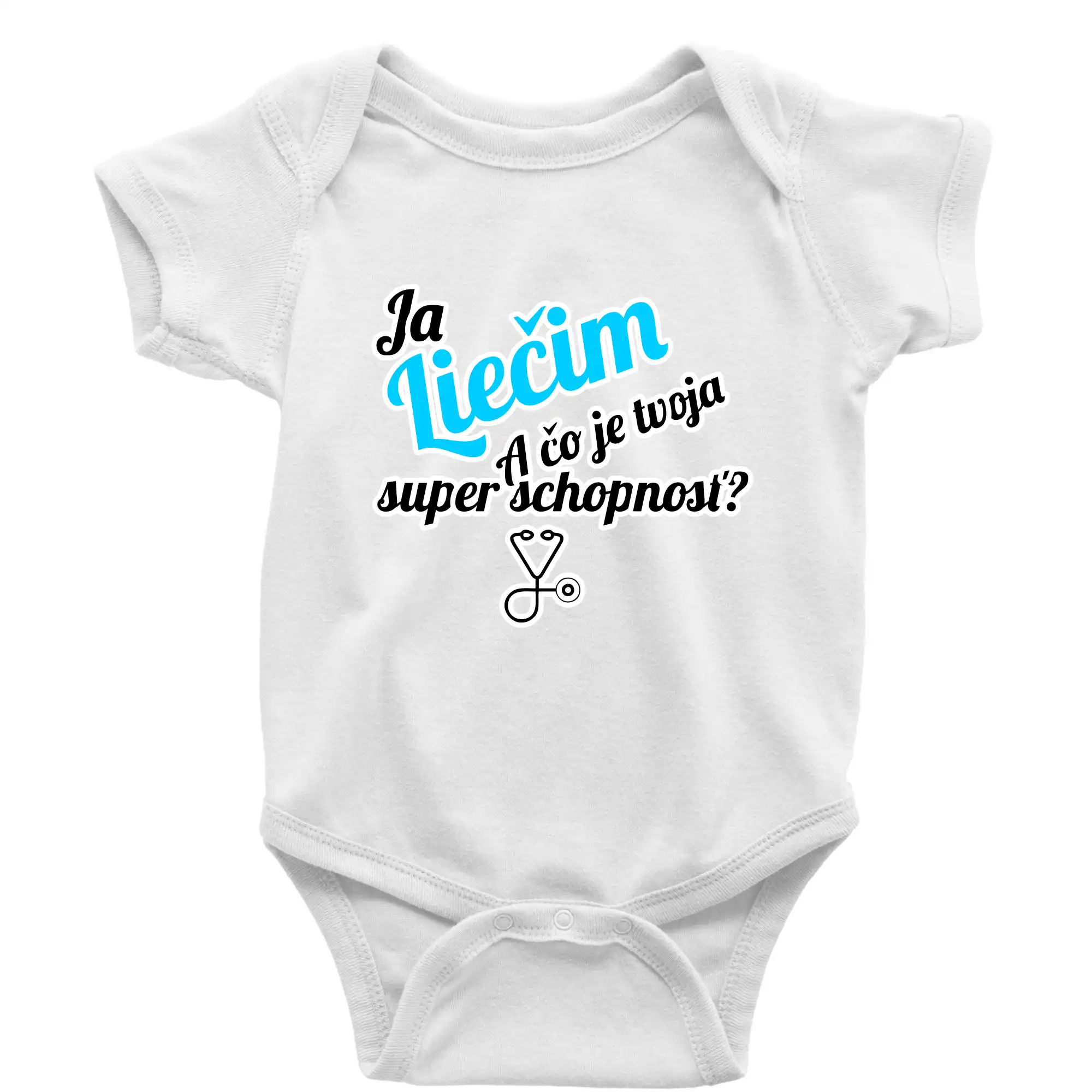 Já liečim - tvoja super schopnosť - šikmý - Body dojčenské s krátkym rukávom