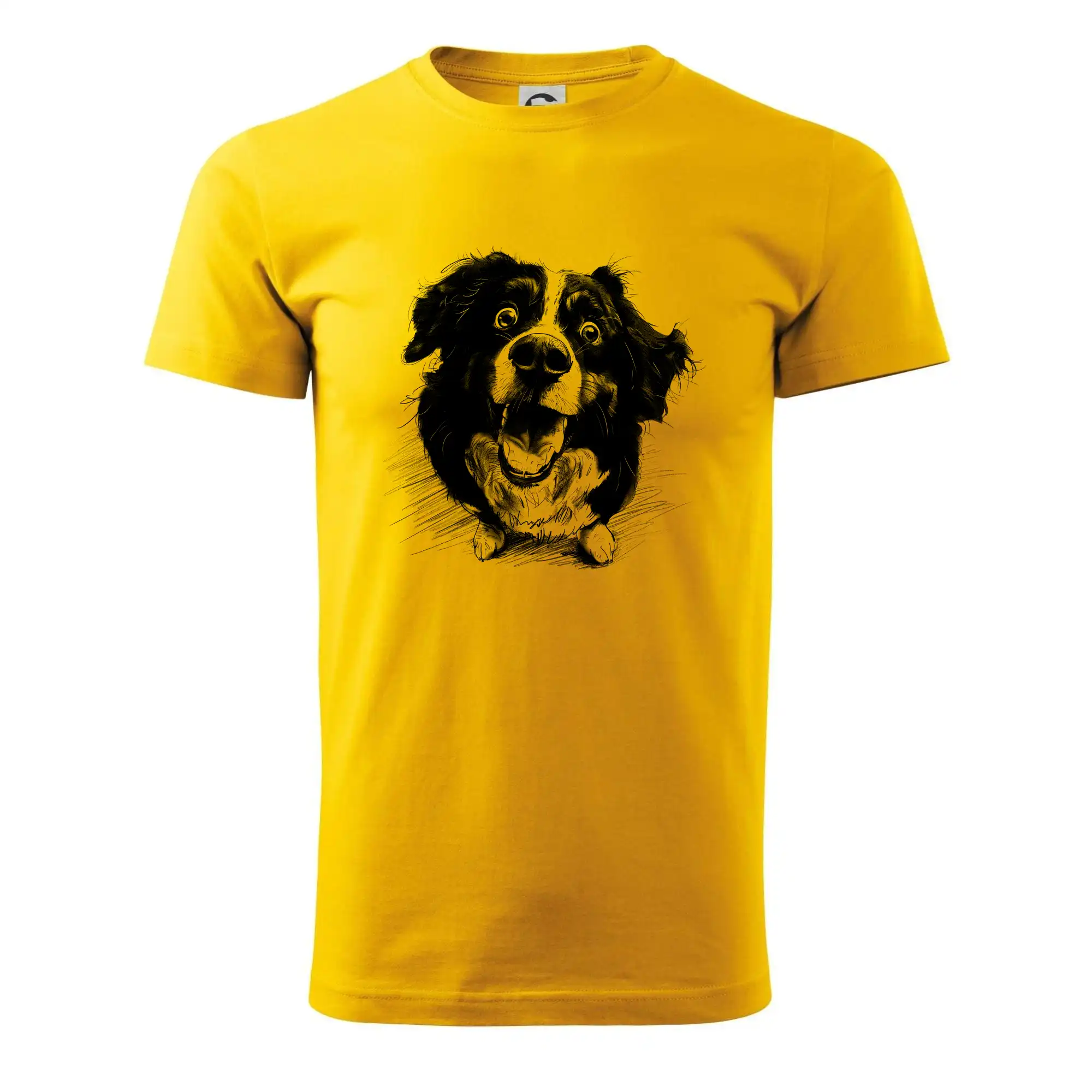 Černobílá karikatura Bernský salašnický pes