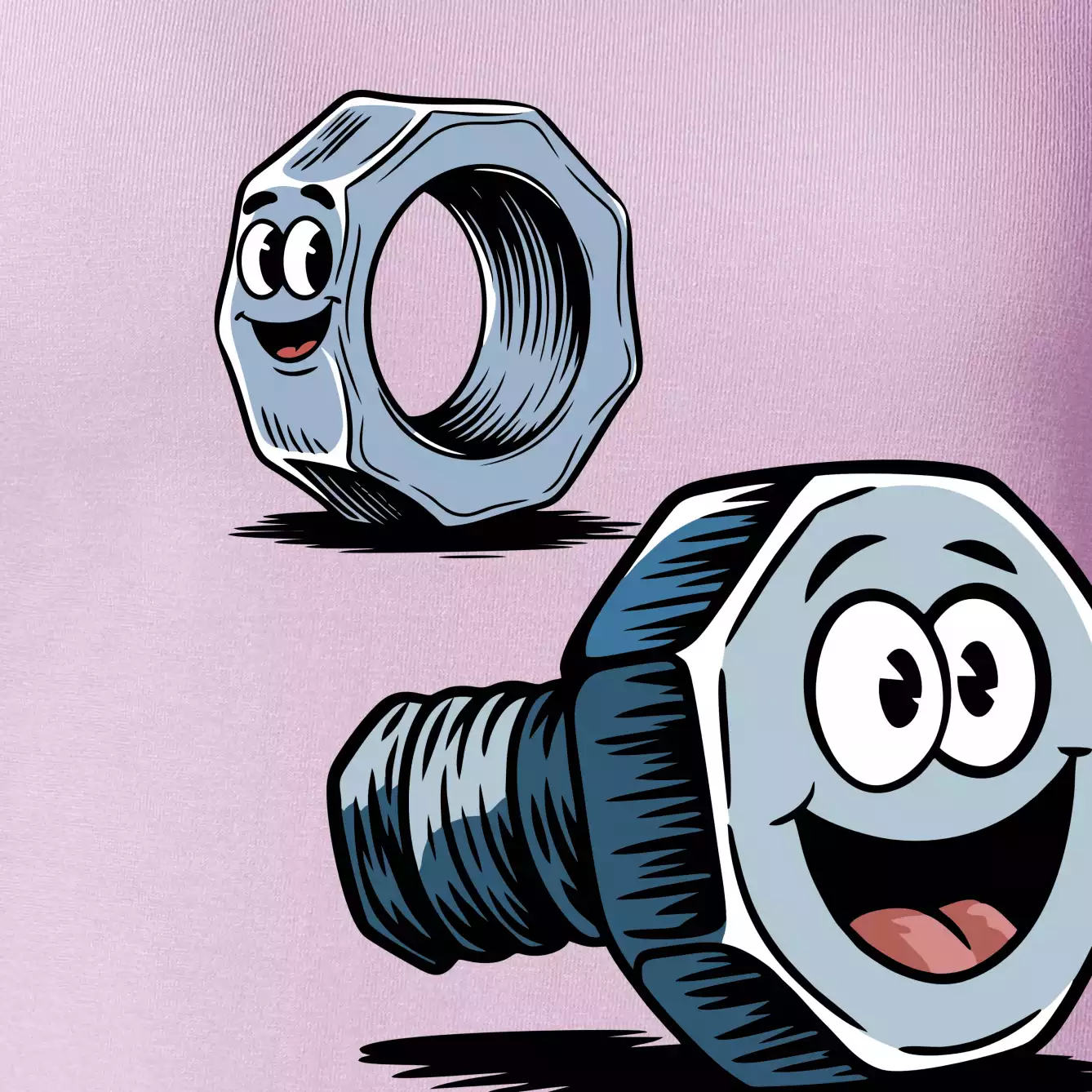 Parové triko - Šroub a matka