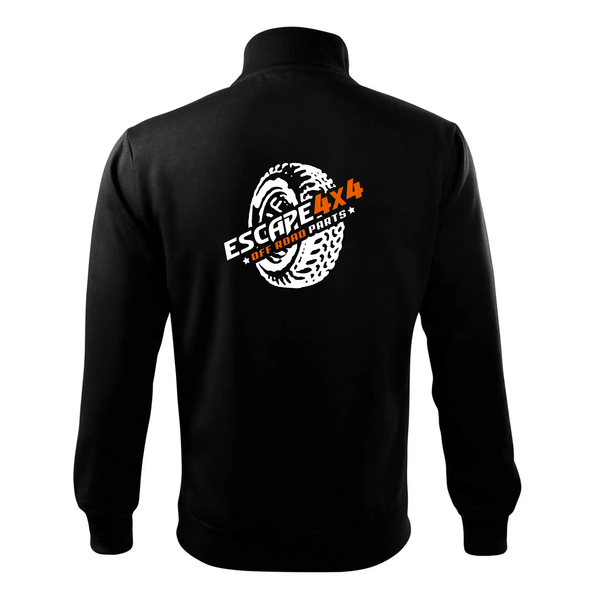 MyShirt tričká - Escape 4x4 Nápis vpředu a pneumatika na zádech - Mikina bez kapucne Adventure