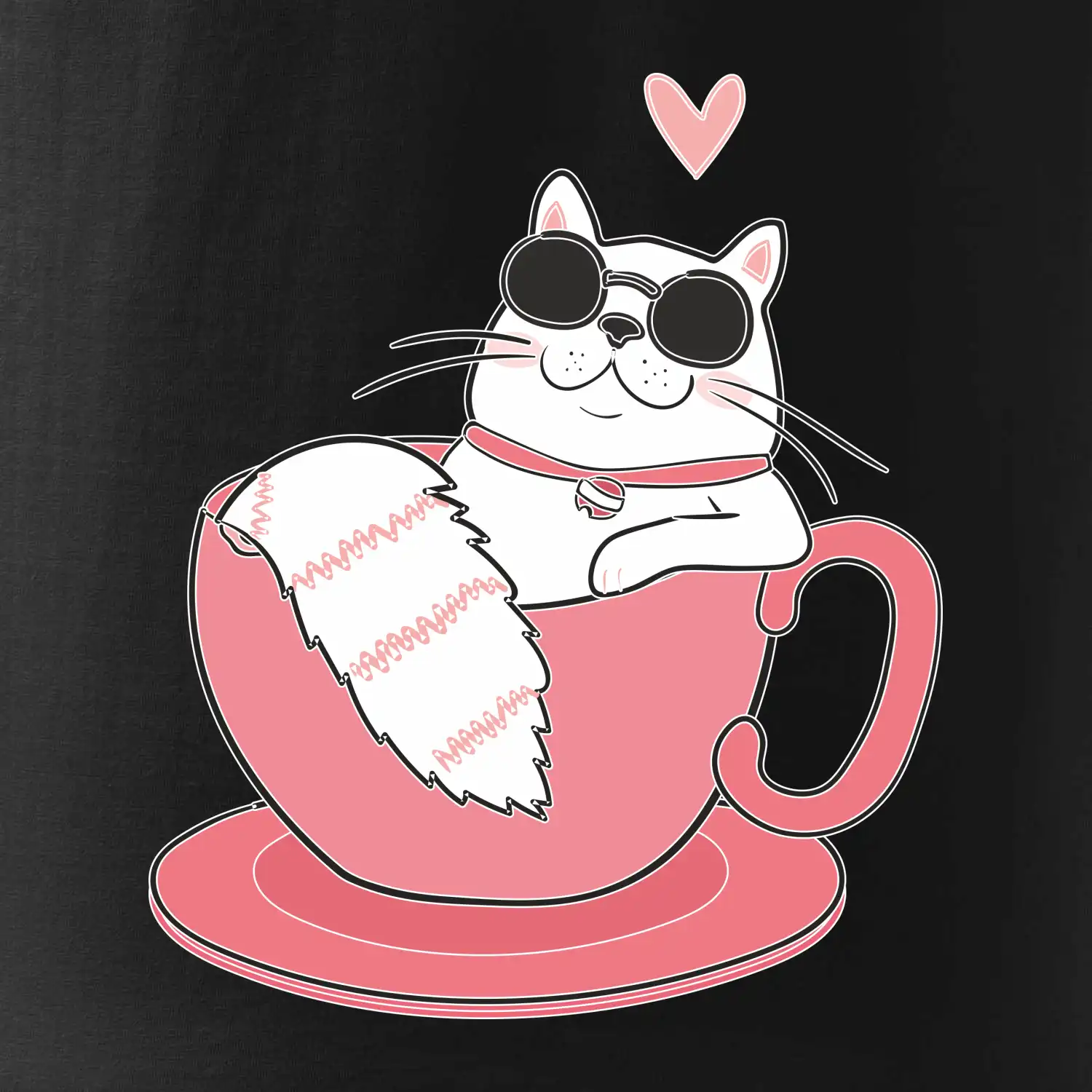 Hustá kočka v hrníčku