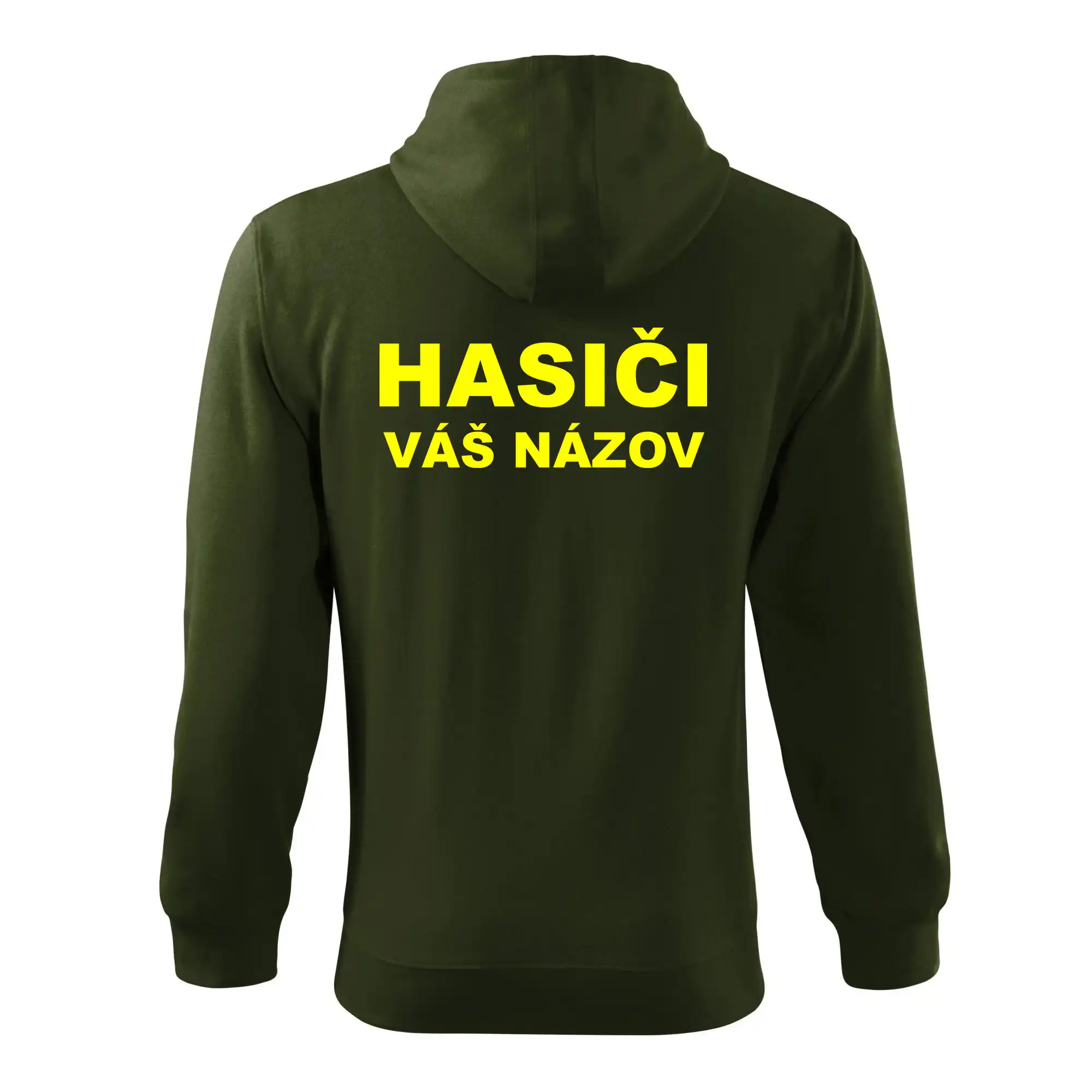 Hasiči - žltý nápis - váš názov zboru