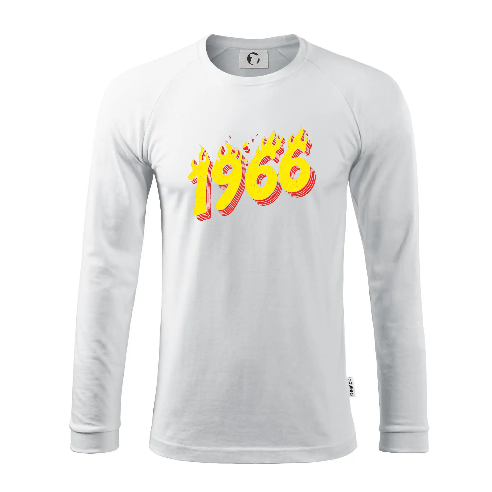 Trička s ročníkom 1966 - Narodeniny v ohni 1966 - Pánske tričko s dlhým rukávom LS130