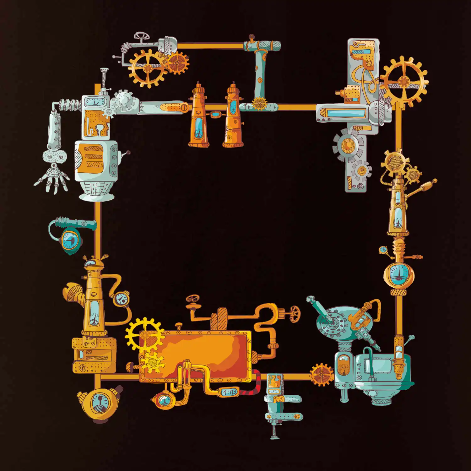 Steampunk barevná sestava