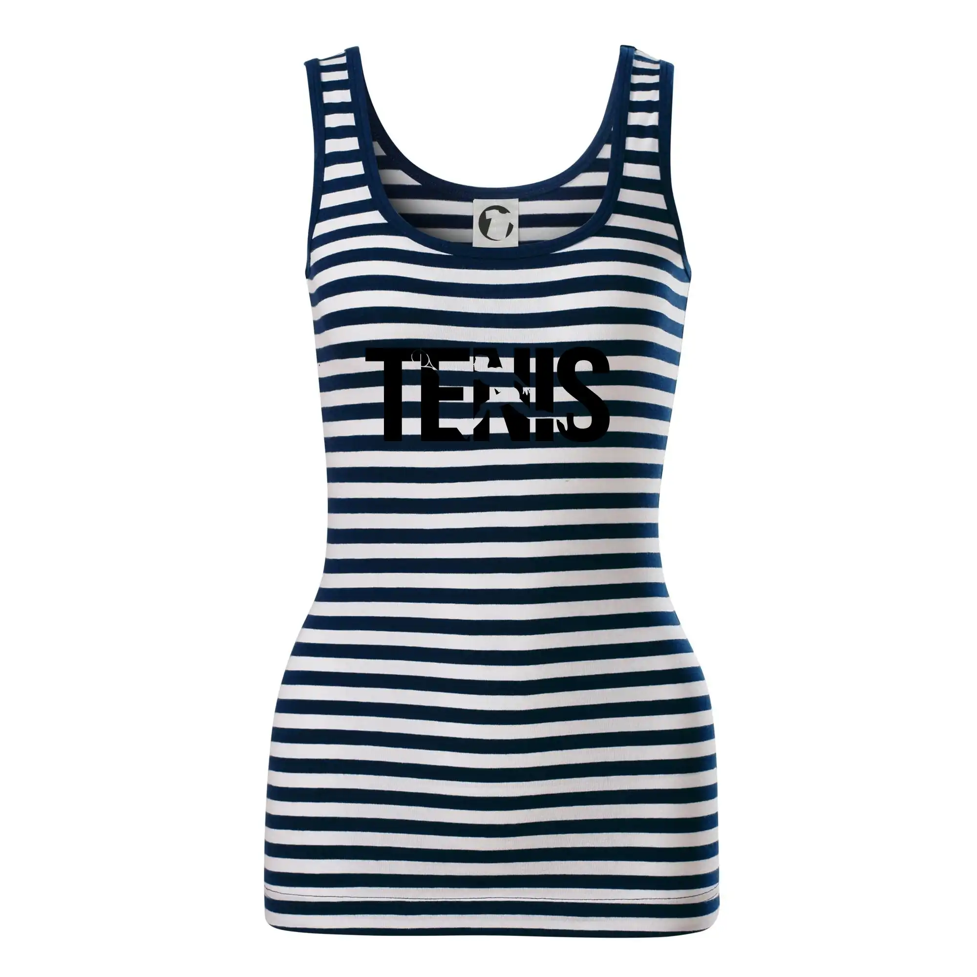 Tričká na tenis - Tenis nápis silueta - Sailor tielko na vodu