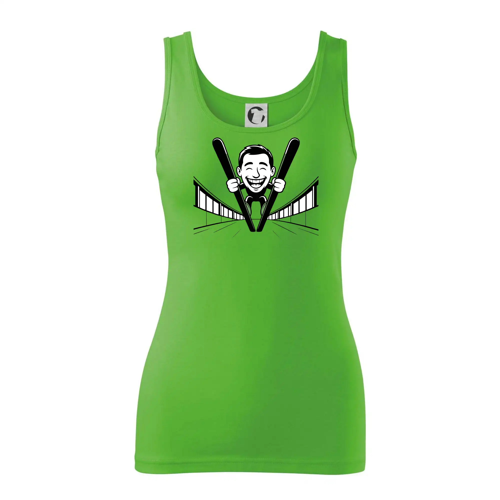 Vysmátý kreslený skokan