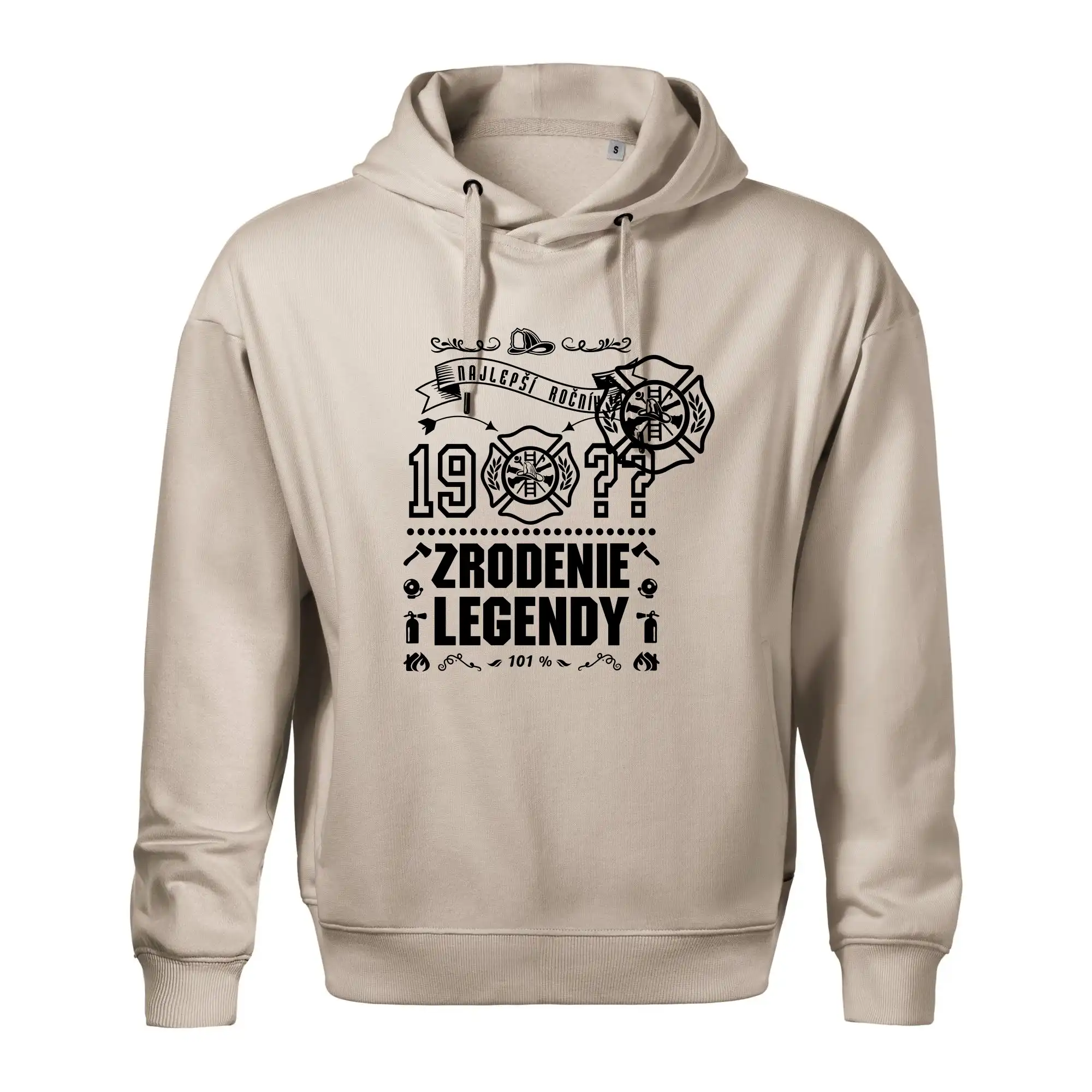 Trička Zrodenie legendy - Zrodenie legendy - pre hasičov - Oversized mikina pánska Moon - kratšia + širšia