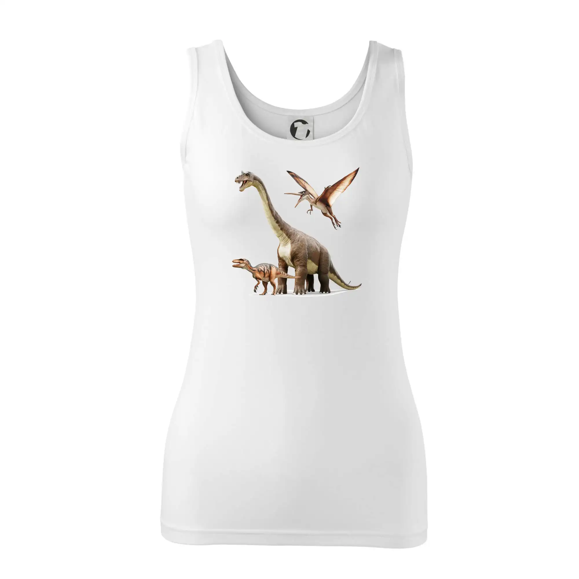 Tričká so zvieratami - Fotka s dinosaurami - Dámske tielko