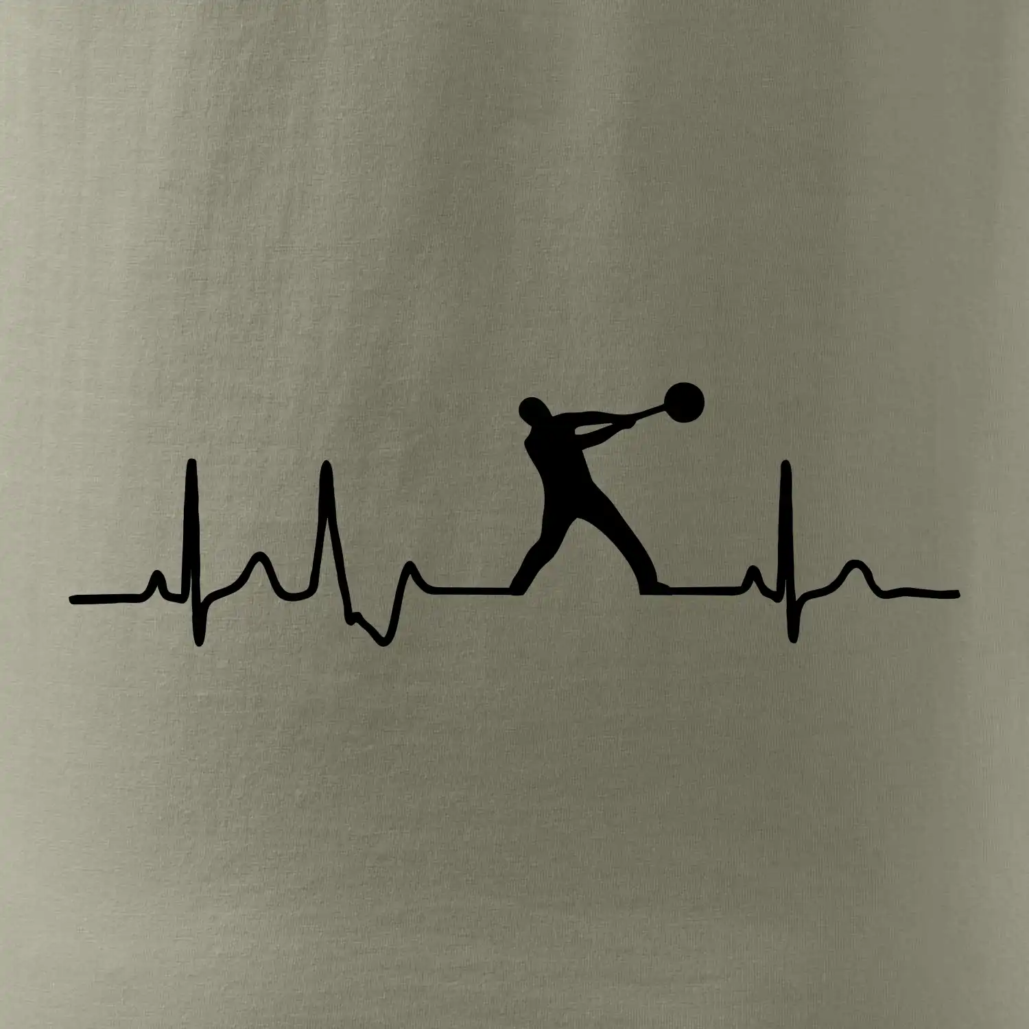 EKG hod kladivem muž