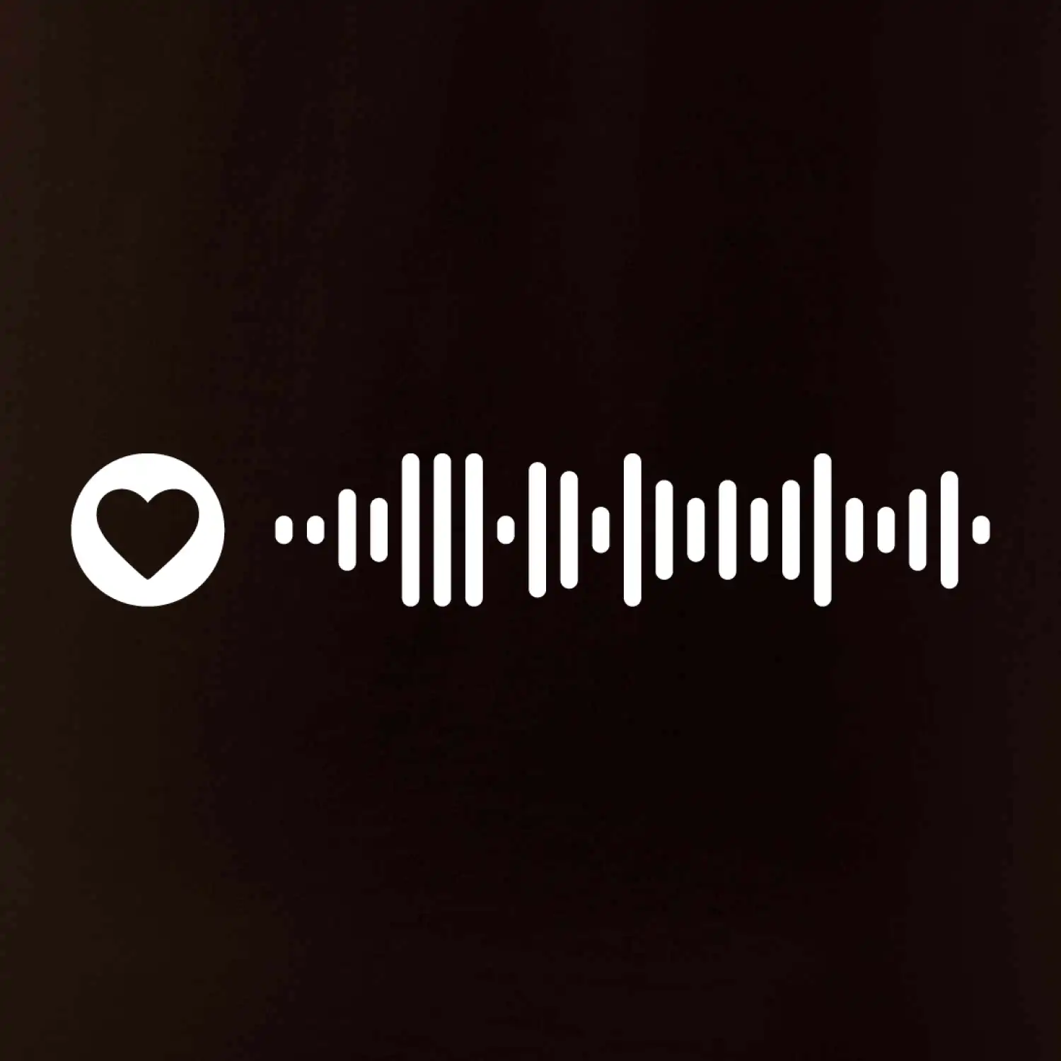 Zamilovaný Spotify kód na prsu
