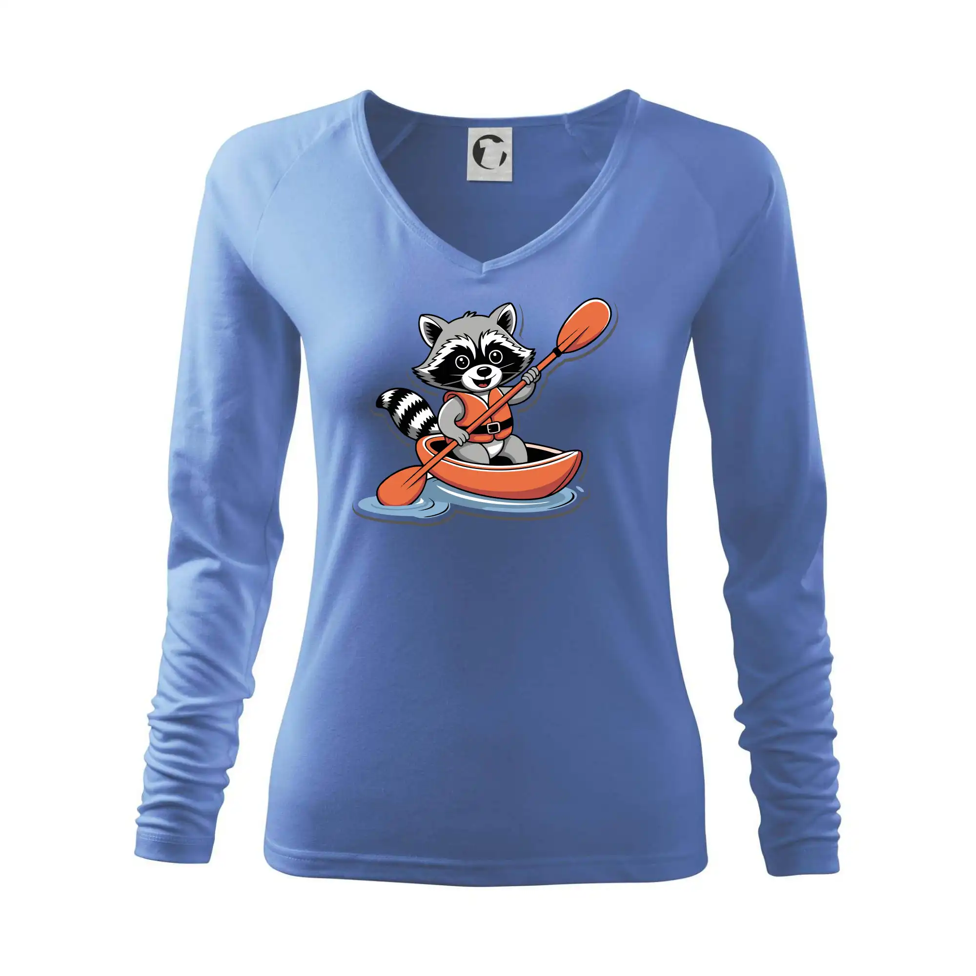 Mýval v kajaku kreslený